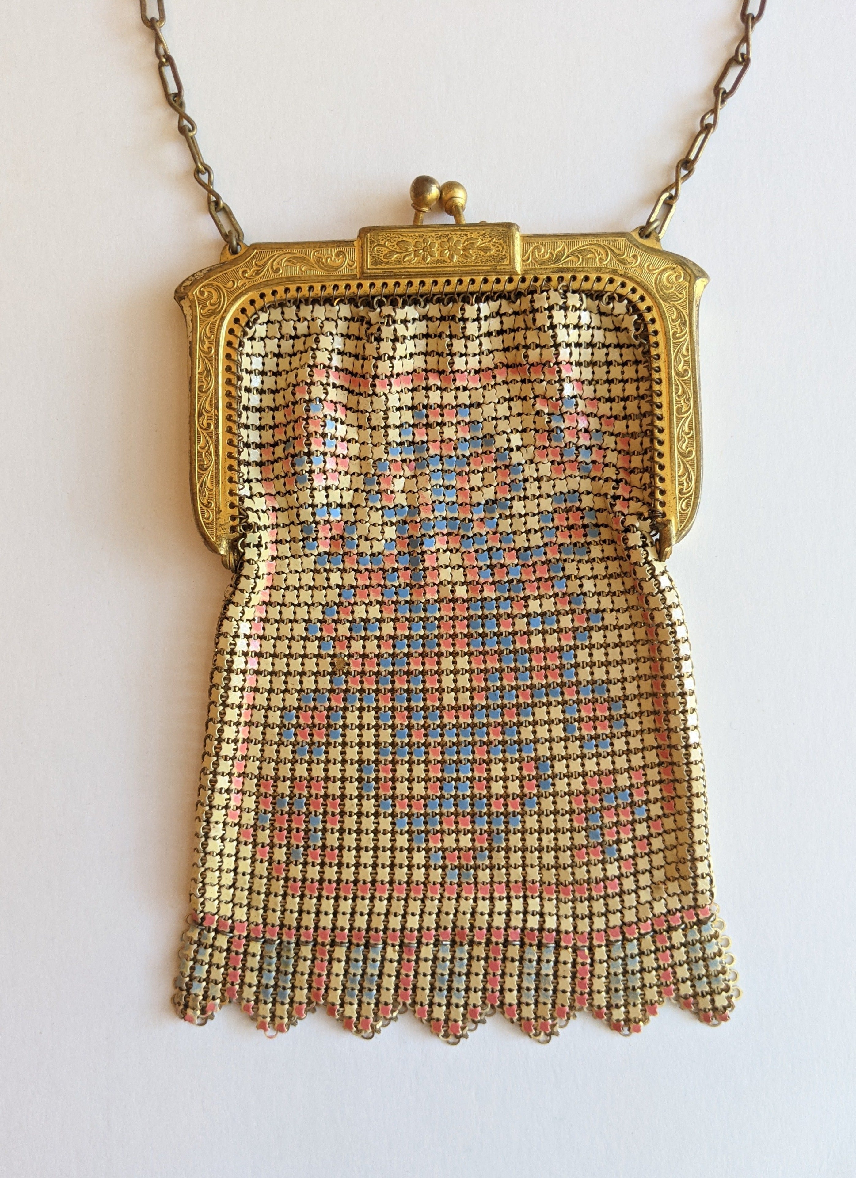 Art Deco Whiting &amp; Davis Enameled Purse