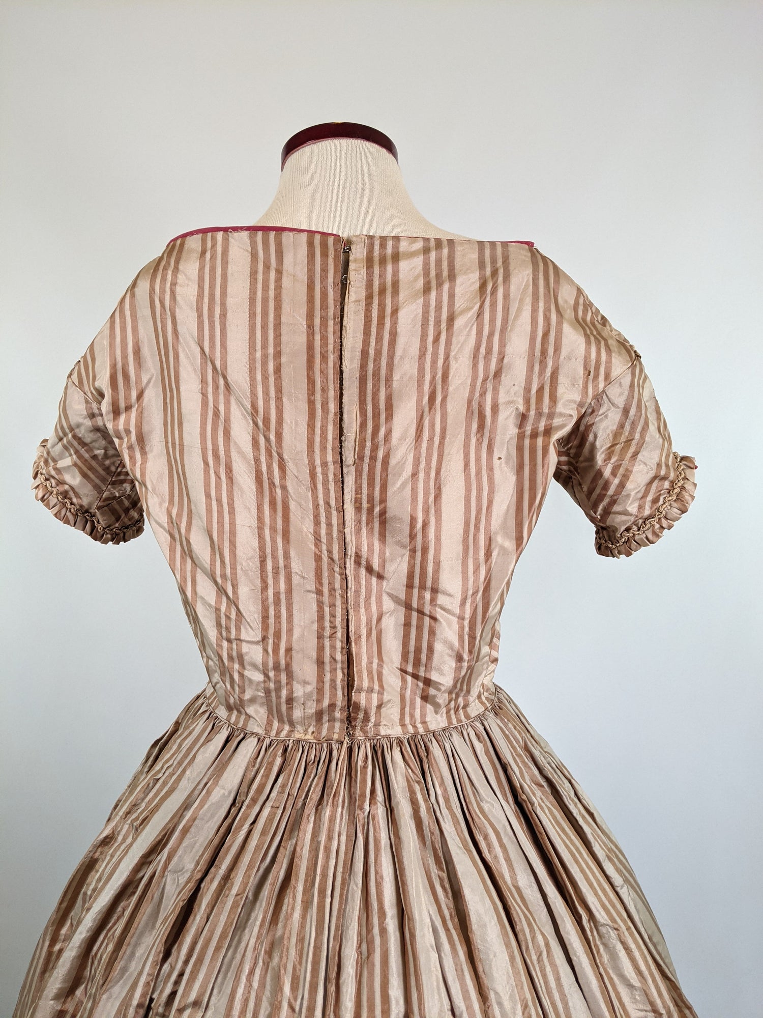 Romantic Era Gold Silk Evening Gown