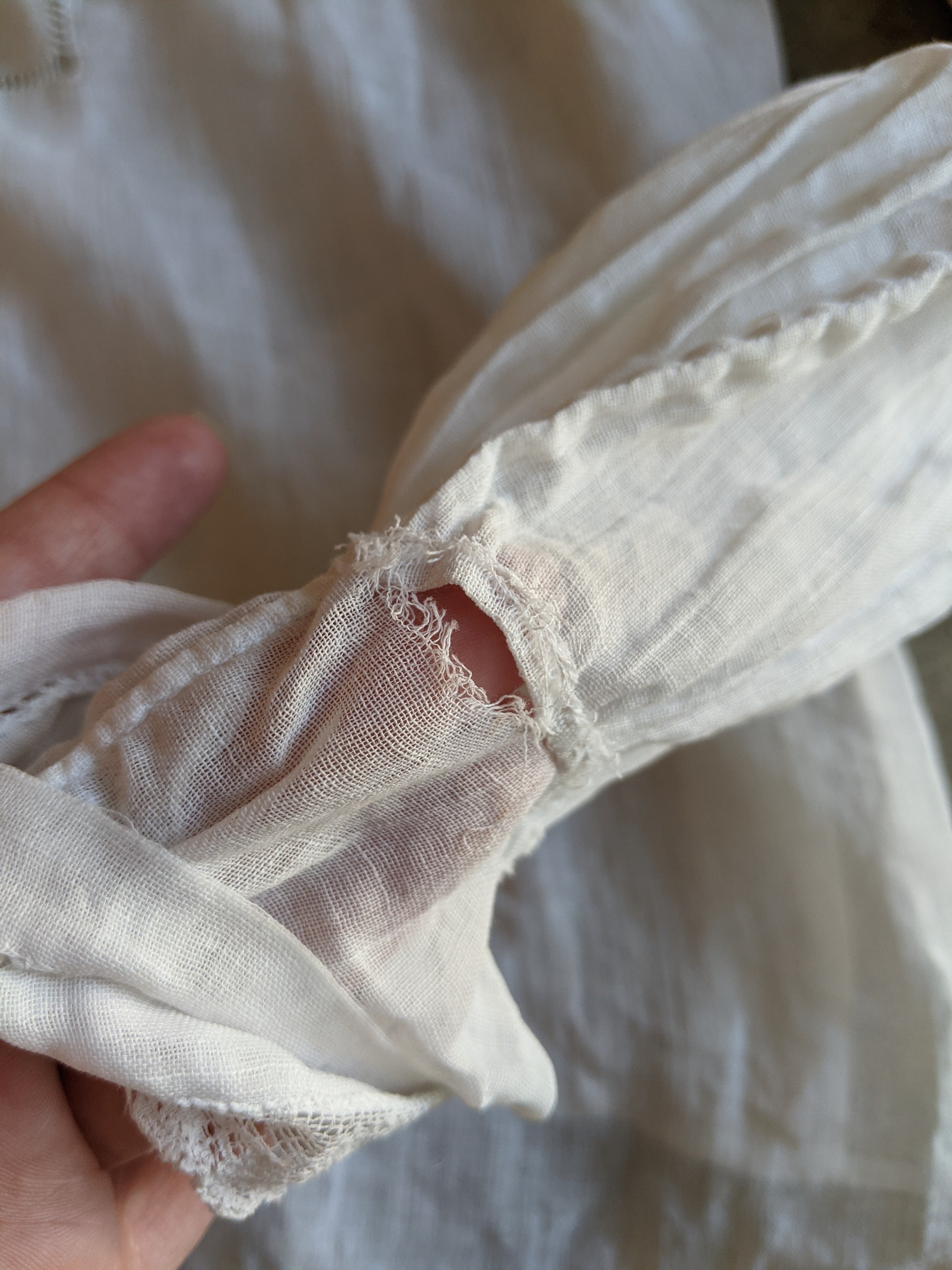 Late 1910s-Early 1920s Cotton Blouse