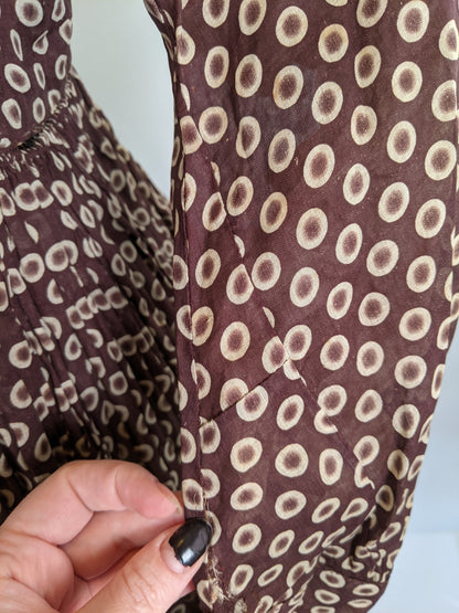 1840s-50s Printed Cotton Dress