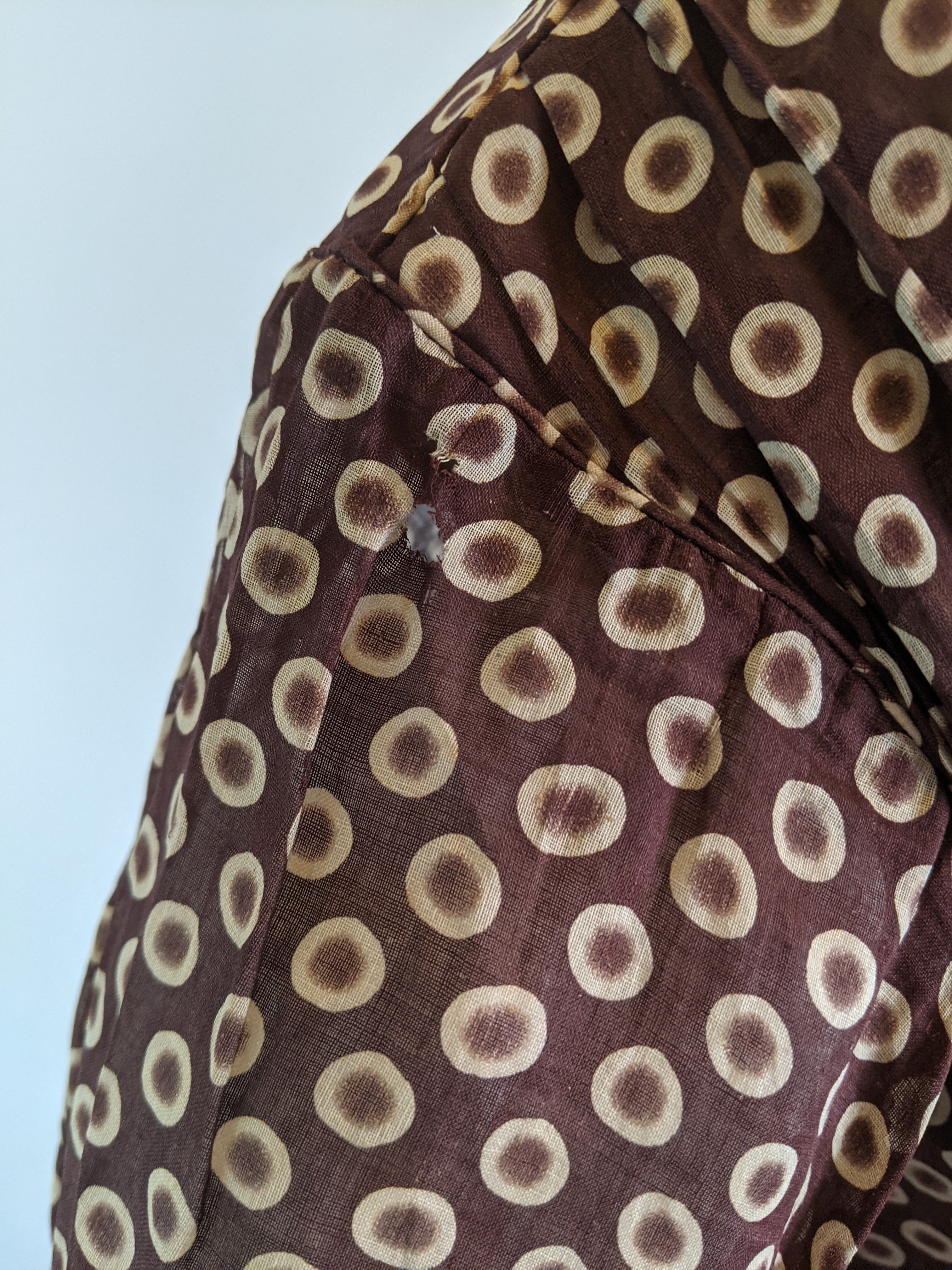 1840s-50s Printed Cotton Dress