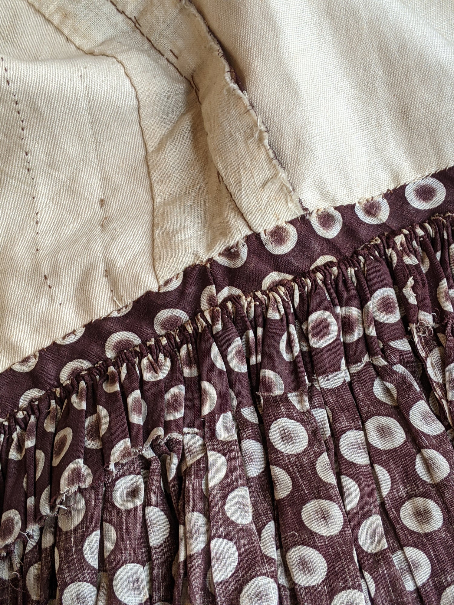 1840s-50s Printed Cotton Dress