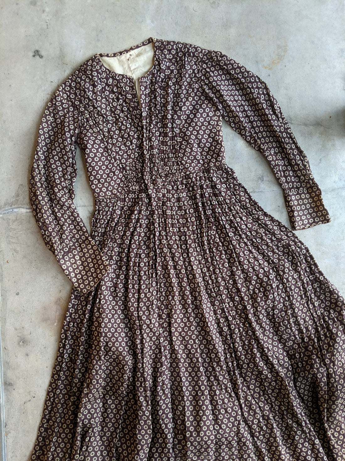1840s-50s Printed Cotton Dress