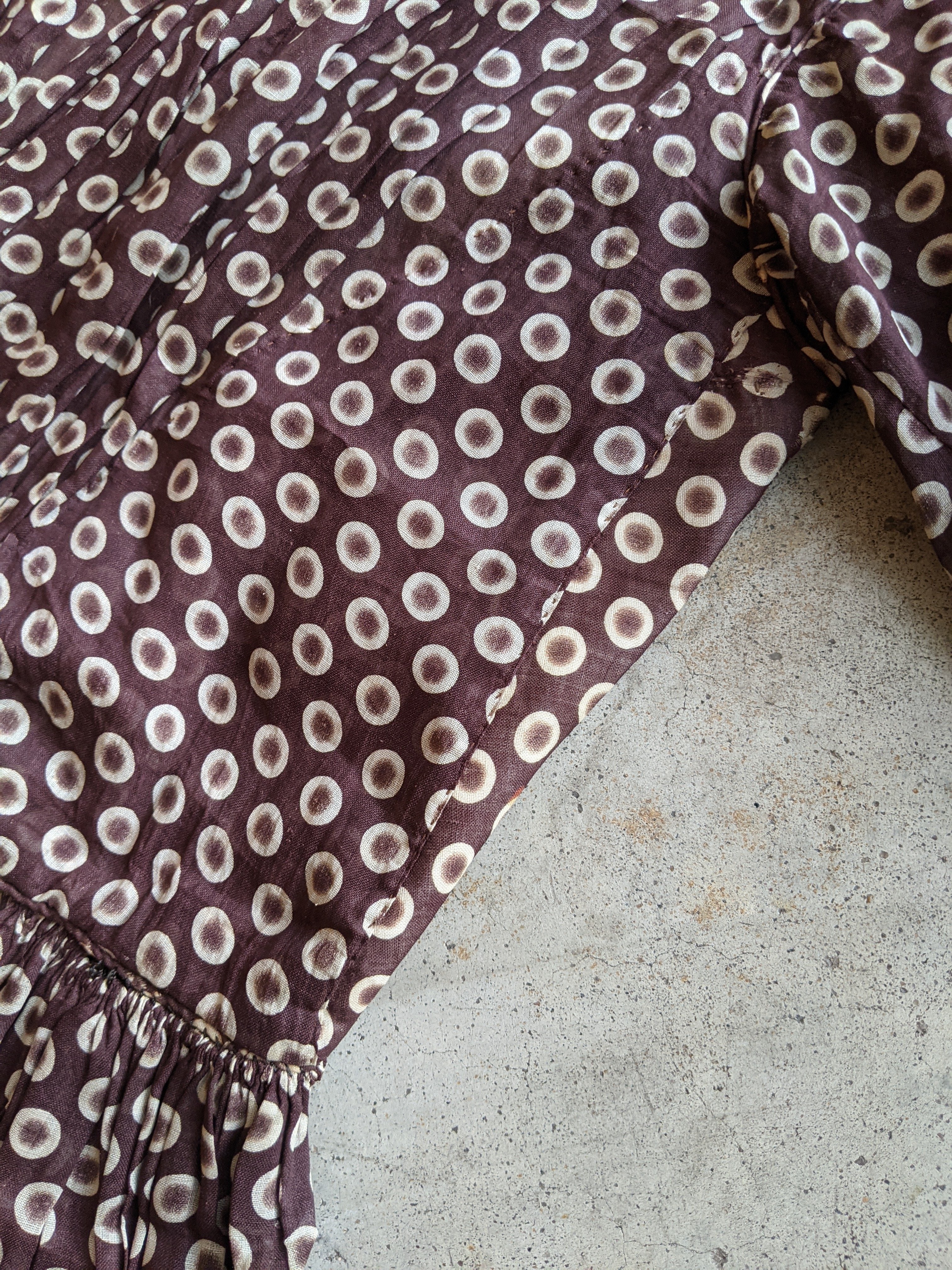 1840s-50s Printed Cotton Dress