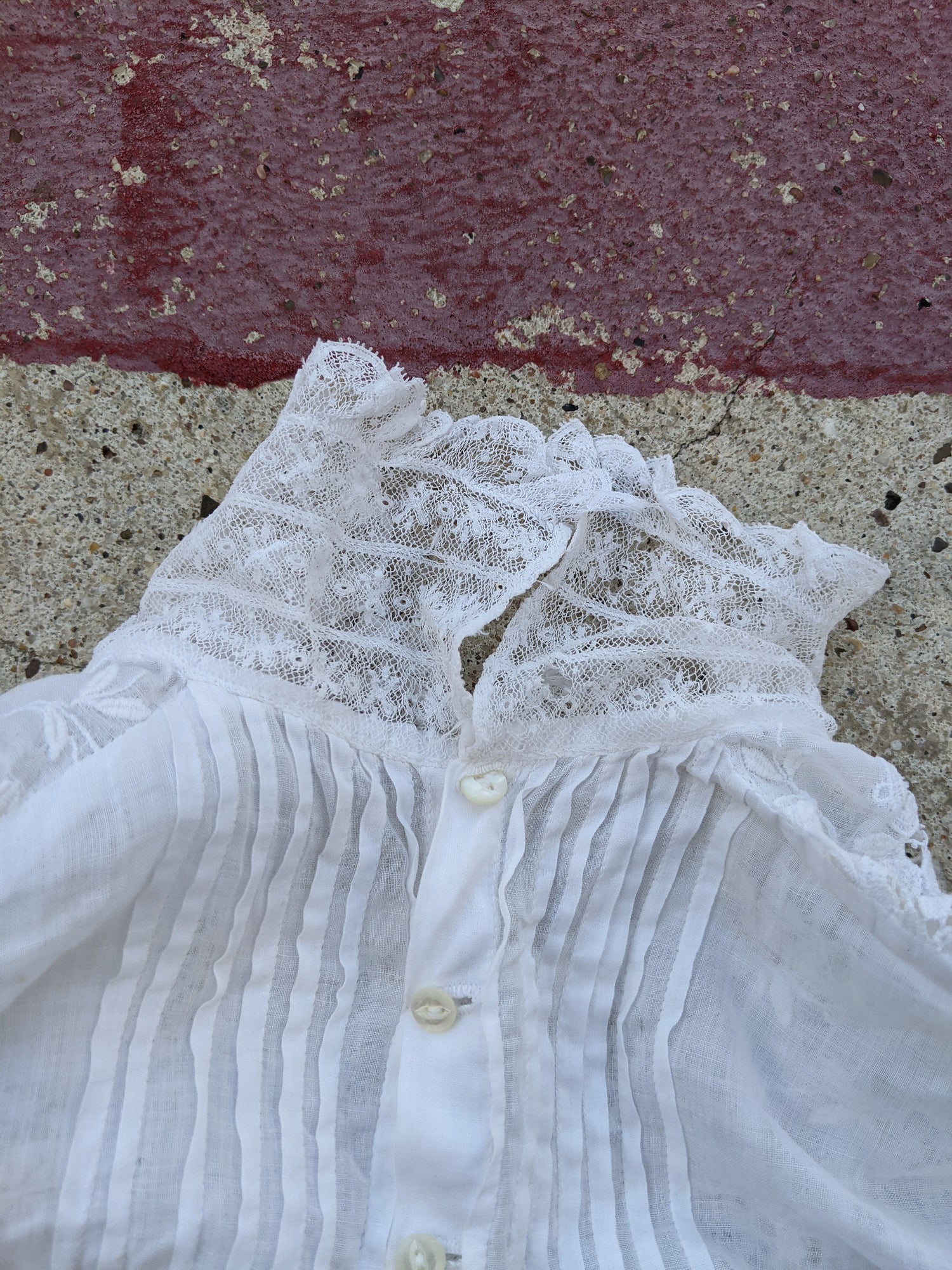 1900s White Lace Shirtwaist