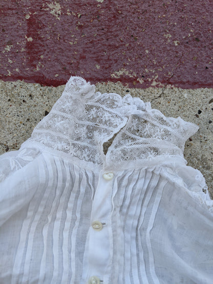 1900s White Lace Shirtwaist
