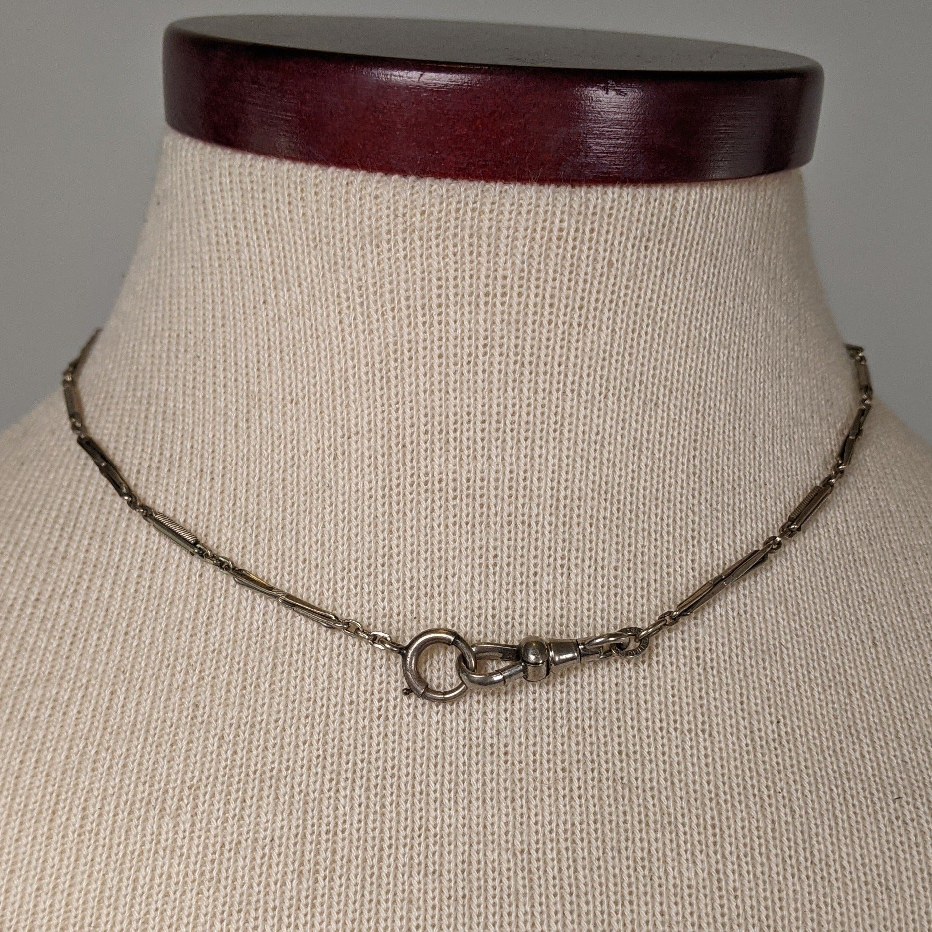 Late 19th C. White Gold Filled Chain