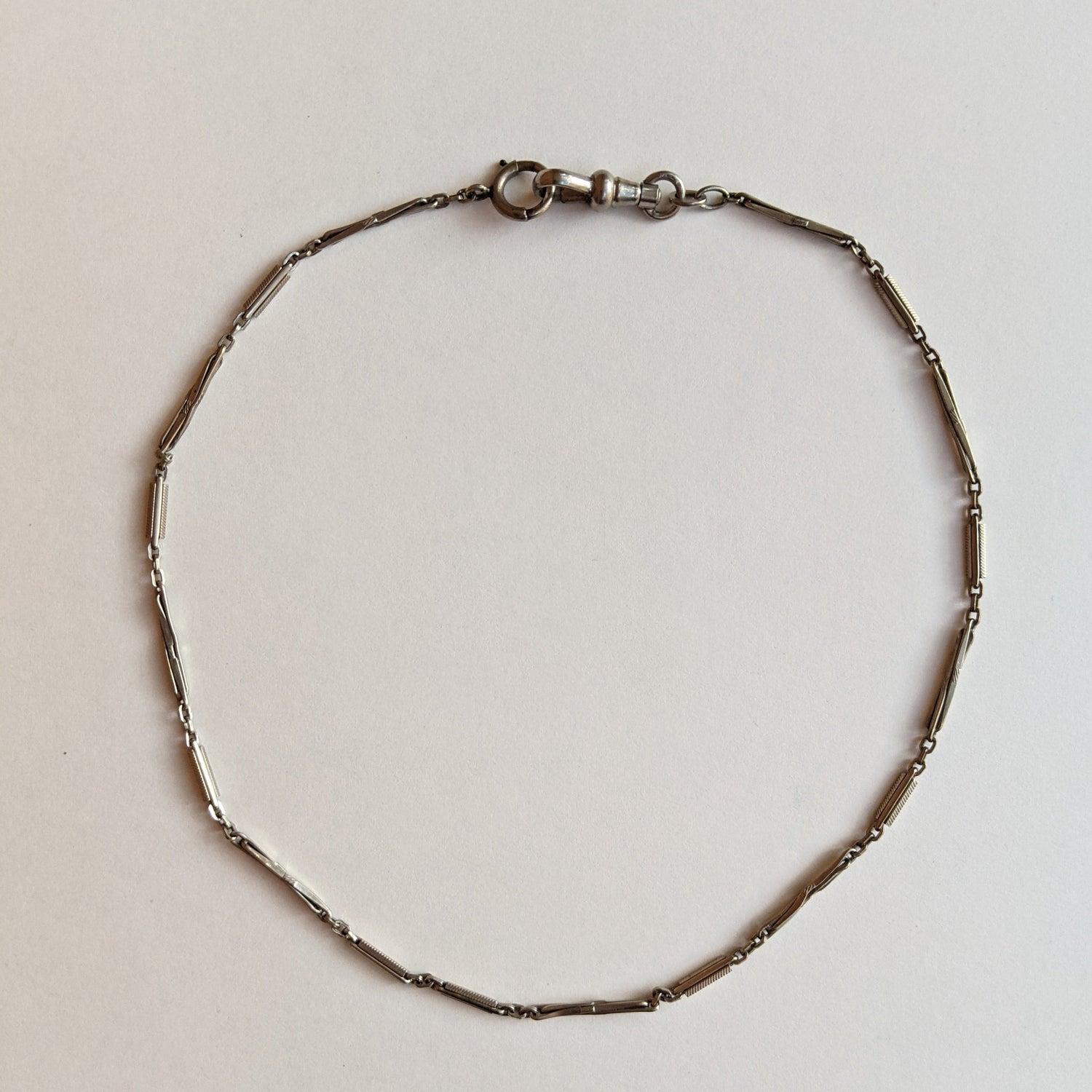 Late 19th C. White Gold Filled Chain