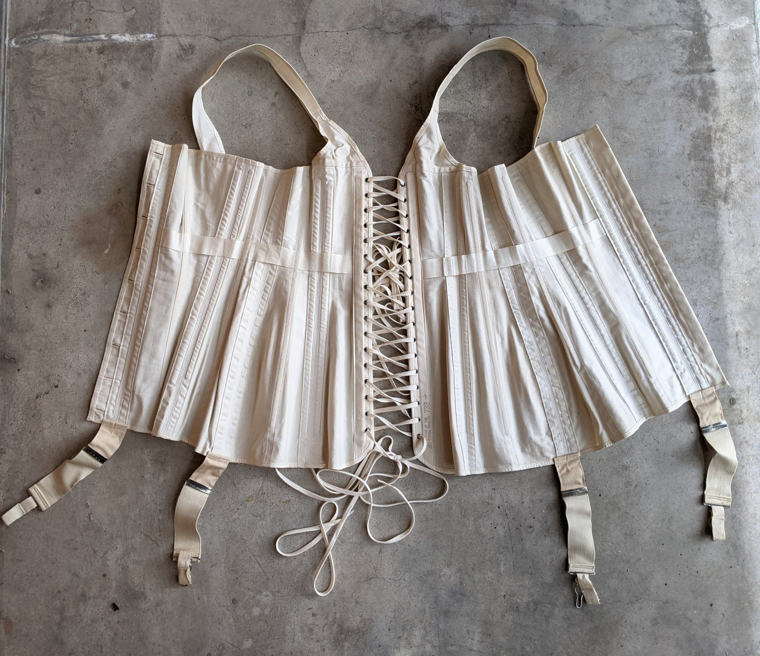 1910s Deadstock Ferris Corset | Sz 28