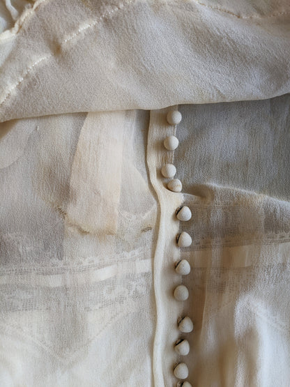 1910s Silk Chiffon Dress | Study / Display
