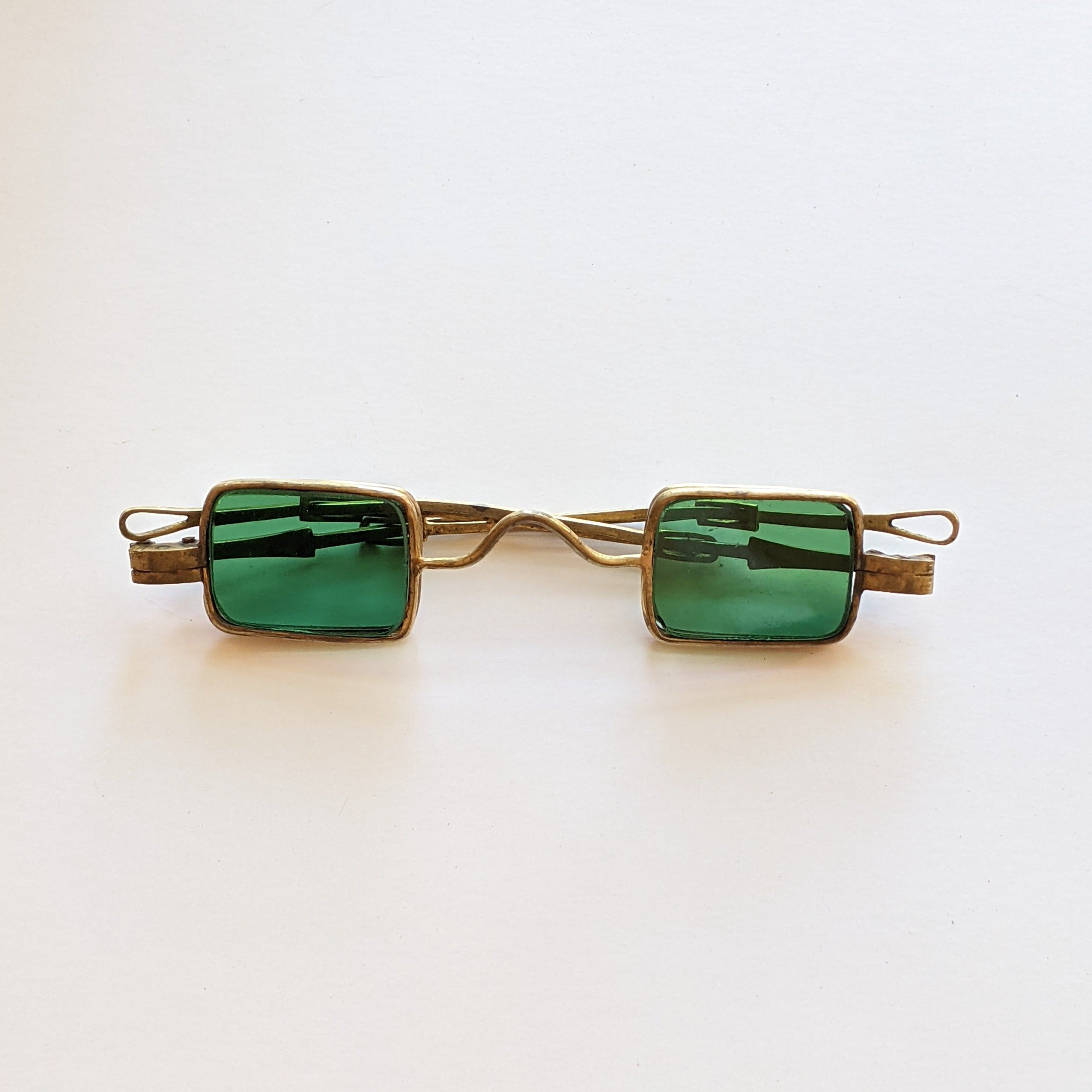 19th C. Green Tinted 4-Lens Eyeglasses