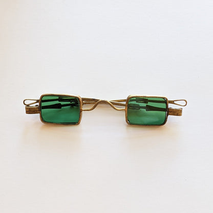 19th C. Green Tinted 4-Lens Eyeglasses