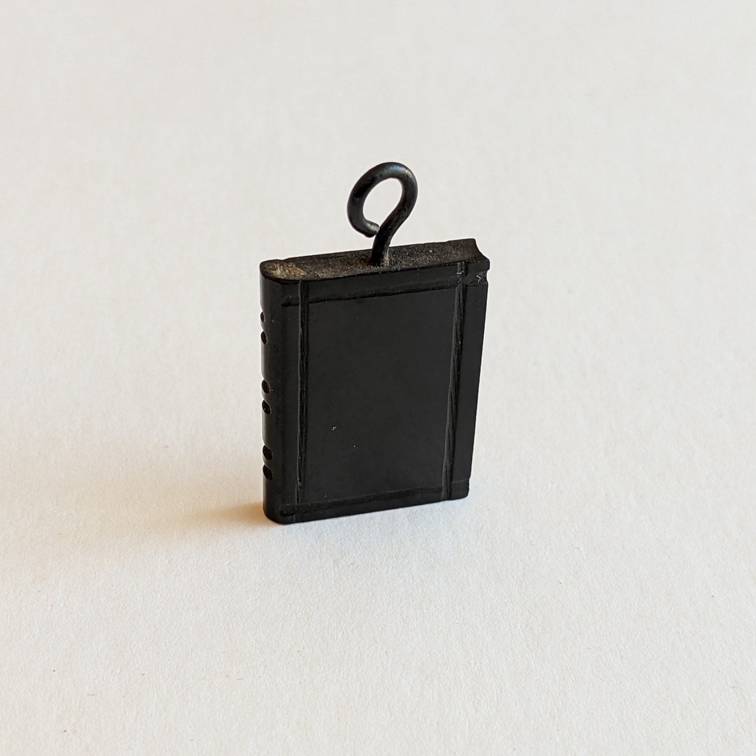 Victorian Whitby Jet Book Pendant