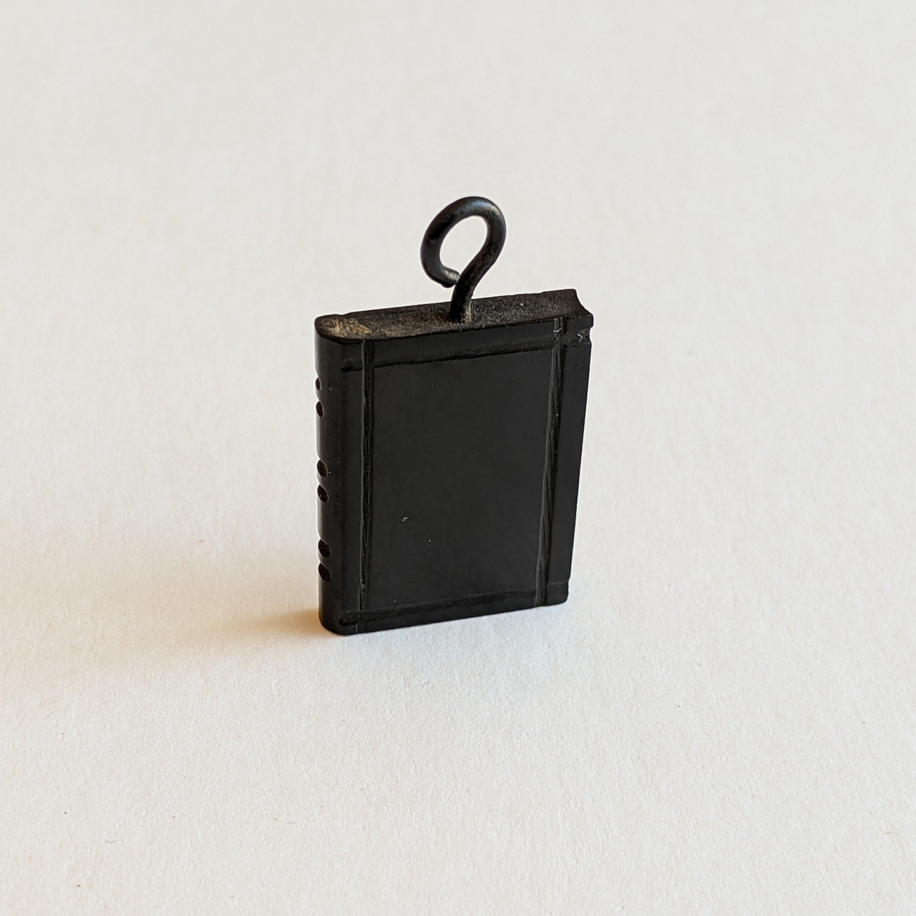 Victorian Whitby Jet Book Pendant