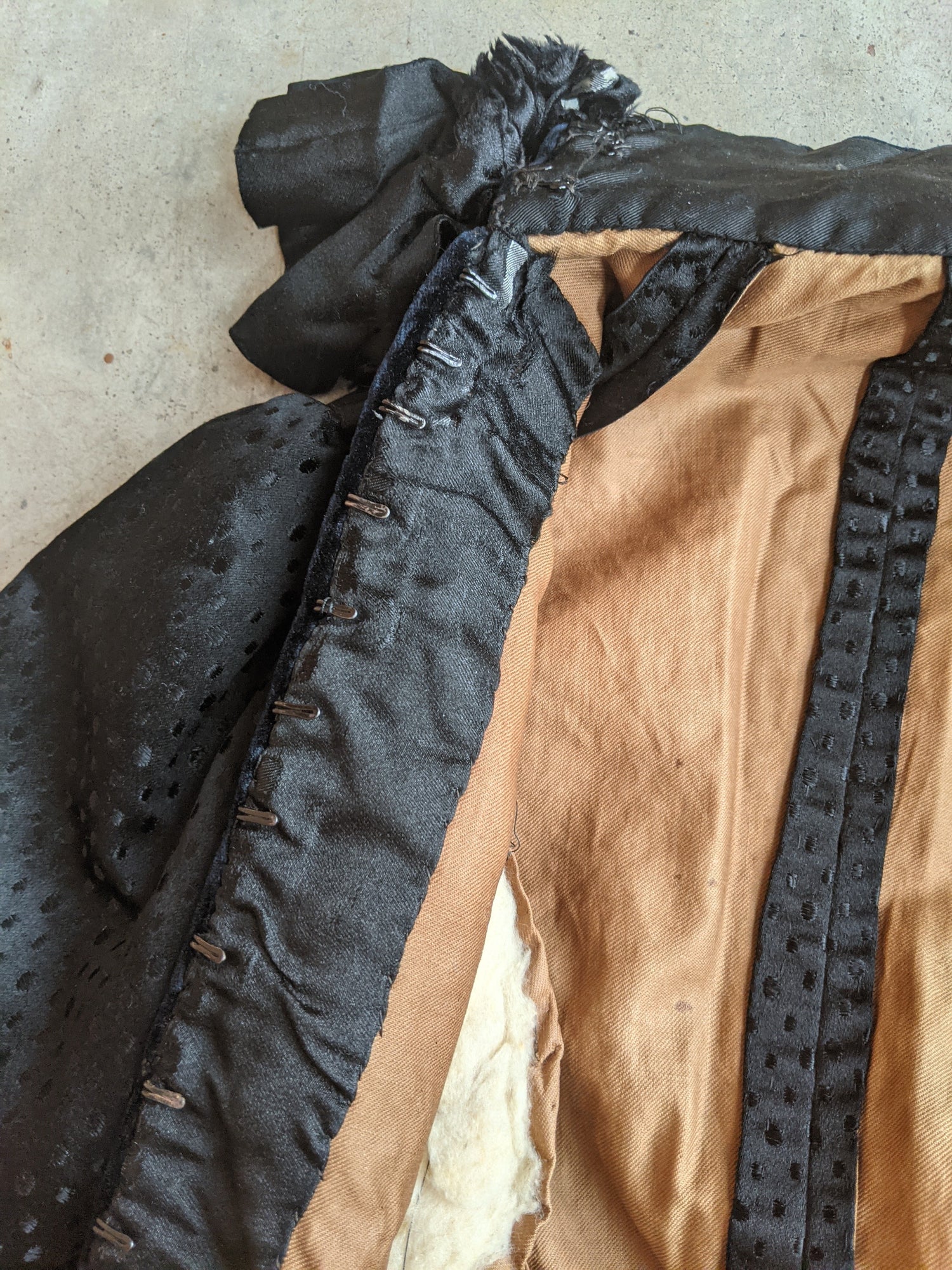 1880s Silk + Velvet Bodice