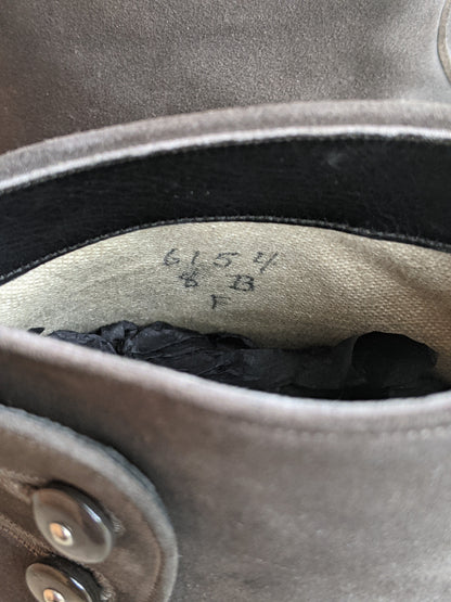 1910s Side Button Grey + Black Shoes | Sz 8 Men&