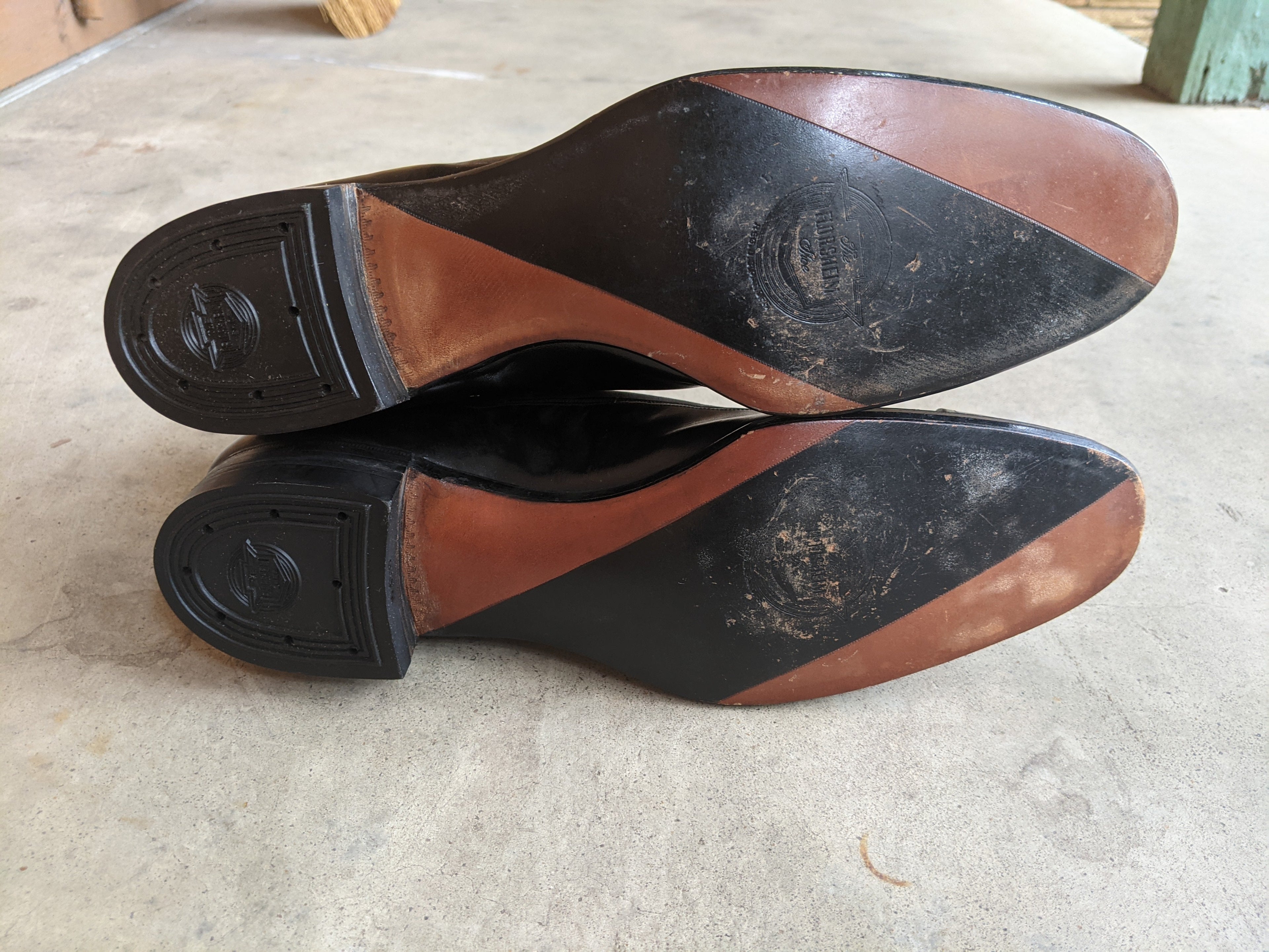 1910s Side Button Grey + Black Shoes | Sz 8 Men&