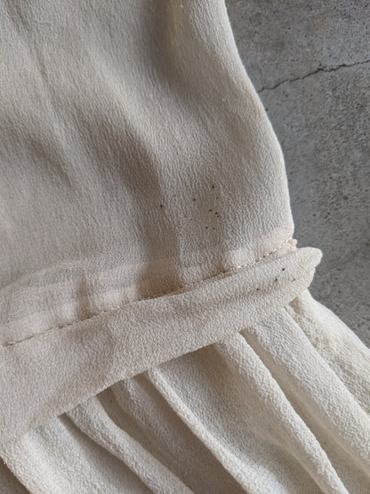 1920s Silk Chiffon Dress | Sz L