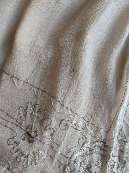 1920s Silk Chiffon Dress | Sz L