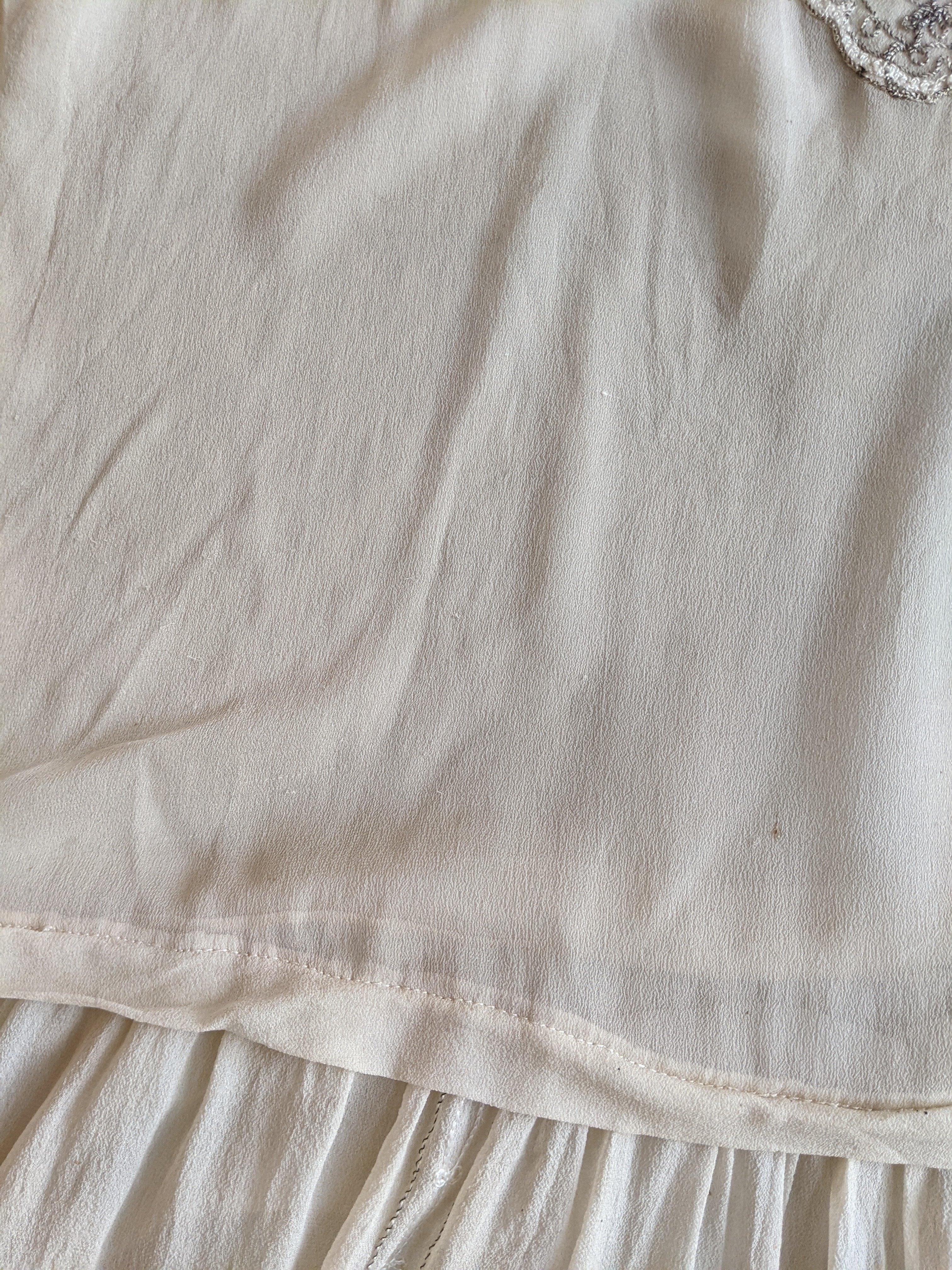 1920s Silk Chiffon Dress | Sz L