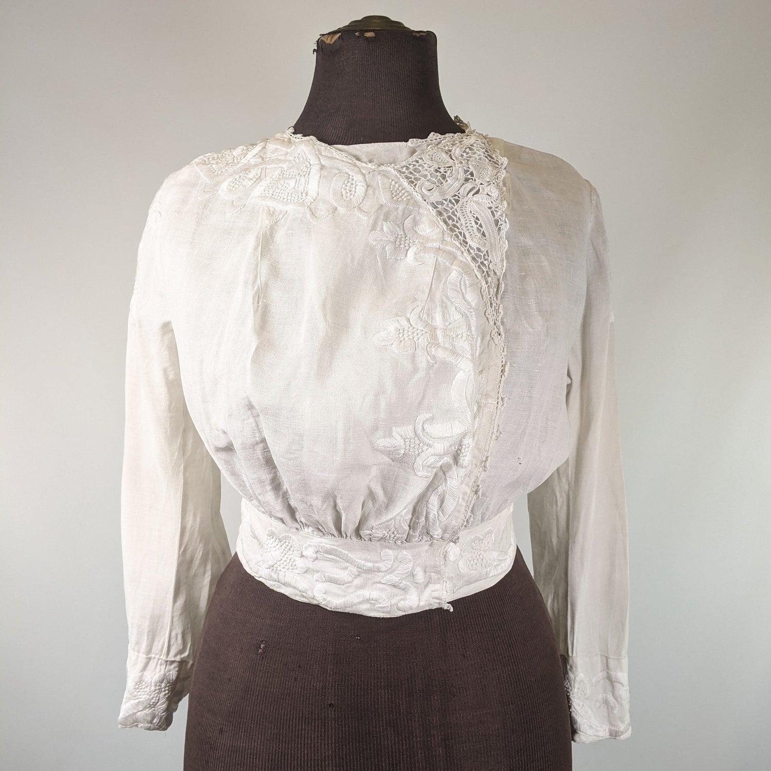 1900s-1910 White Linen Blouse