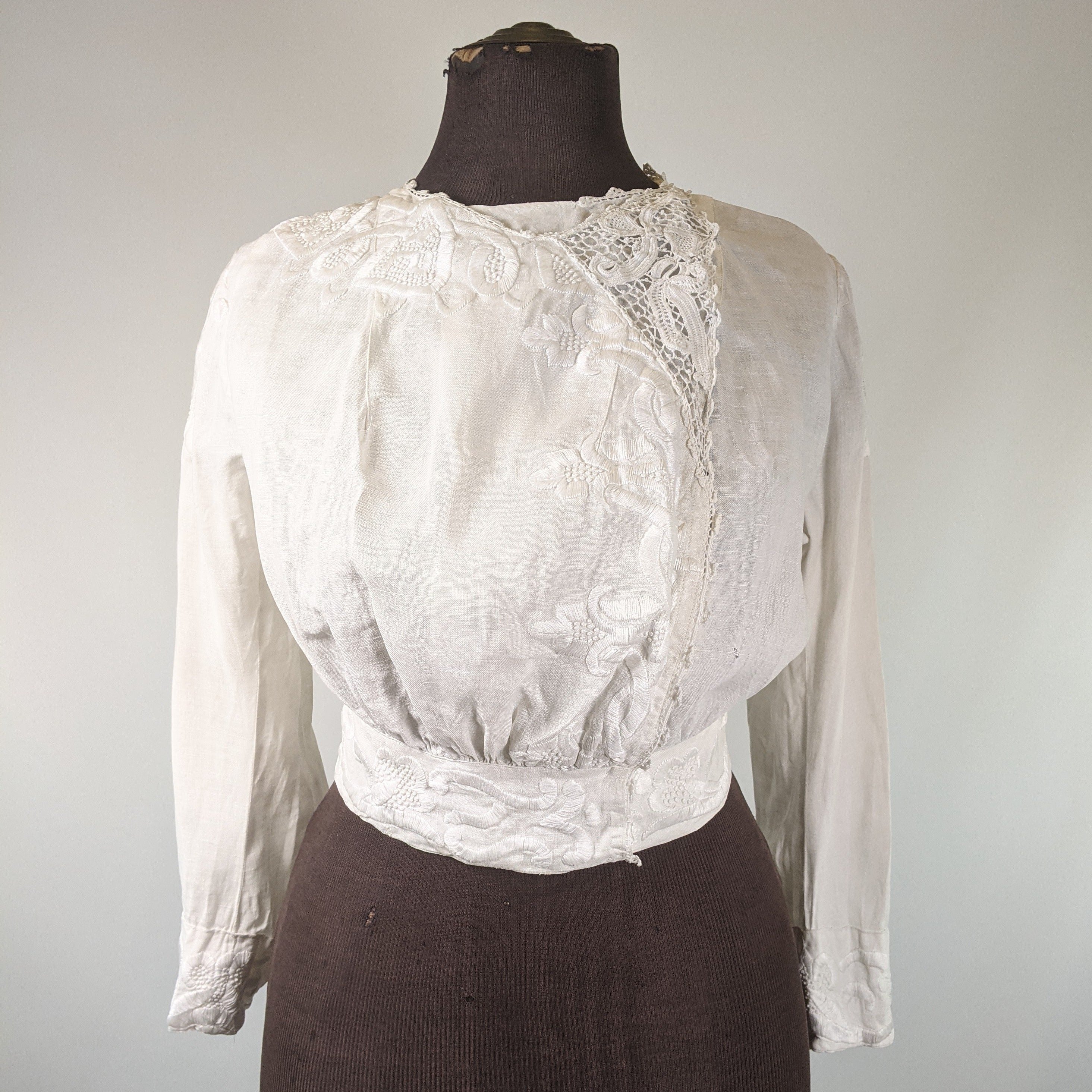 1900s-1910 White Linen Blouse