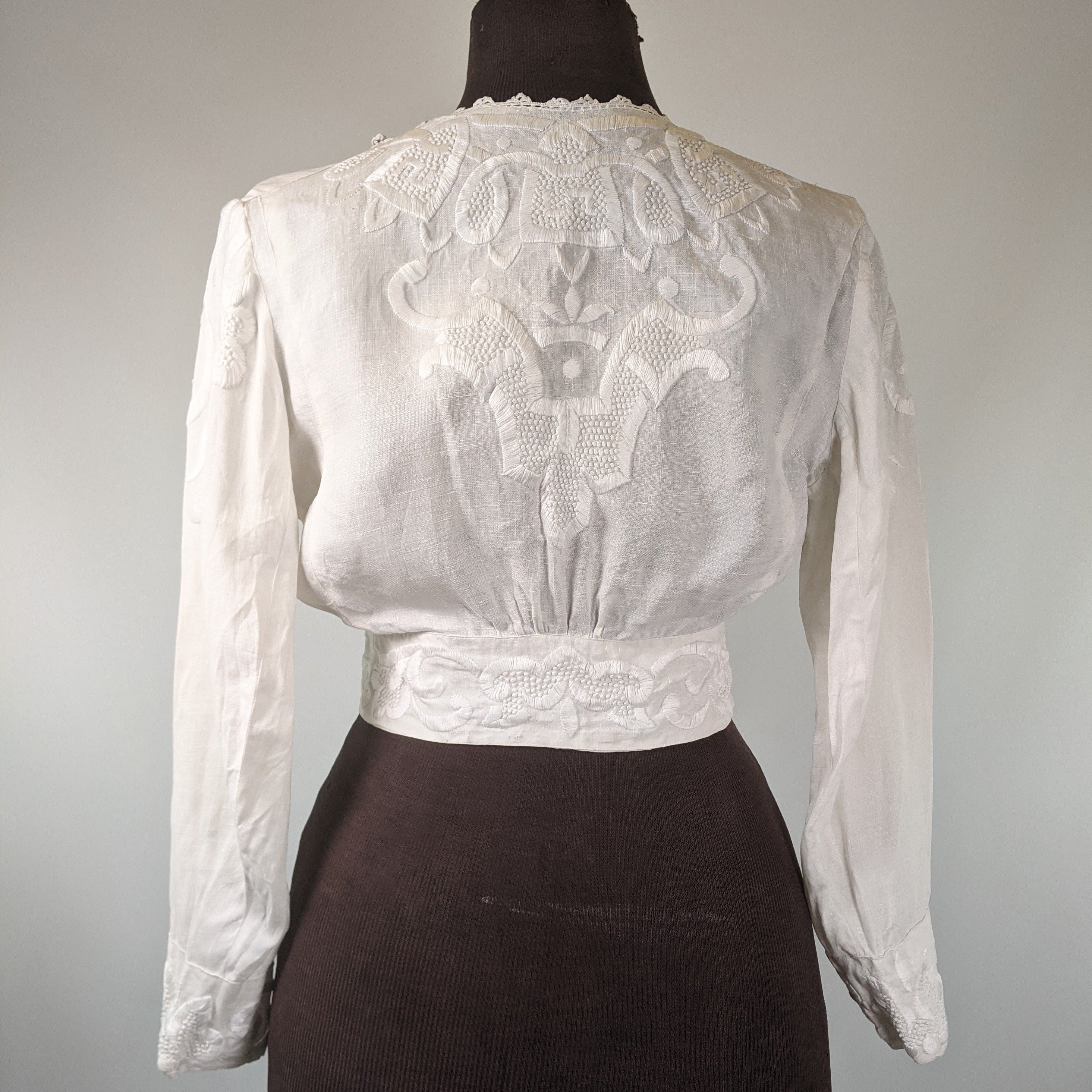 1900s-1910 White Linen Blouse