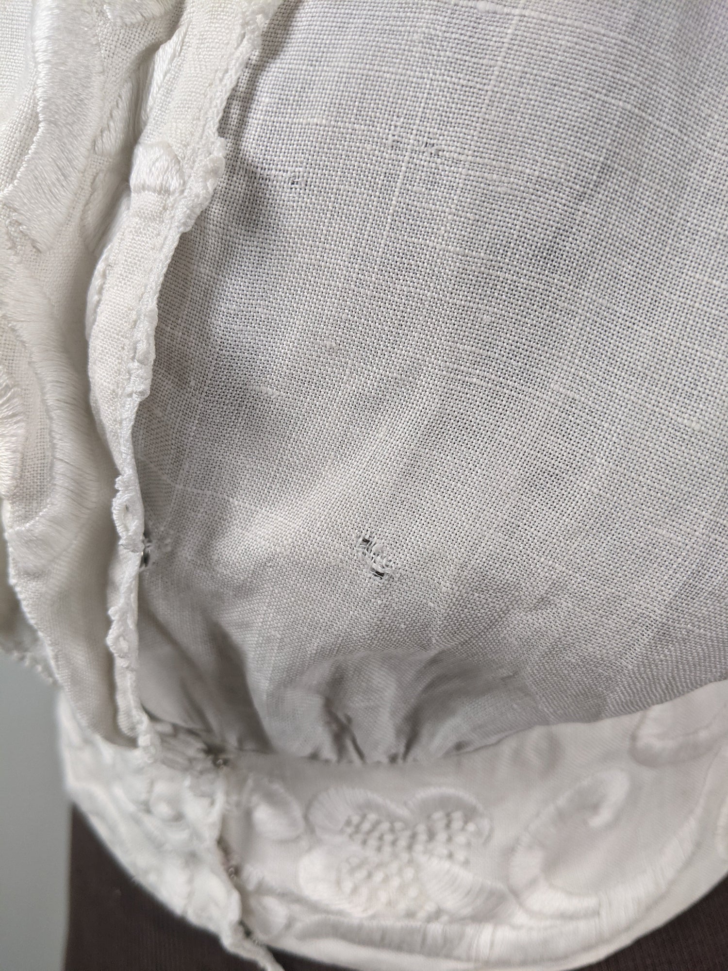 1900s-1910 White Linen Blouse