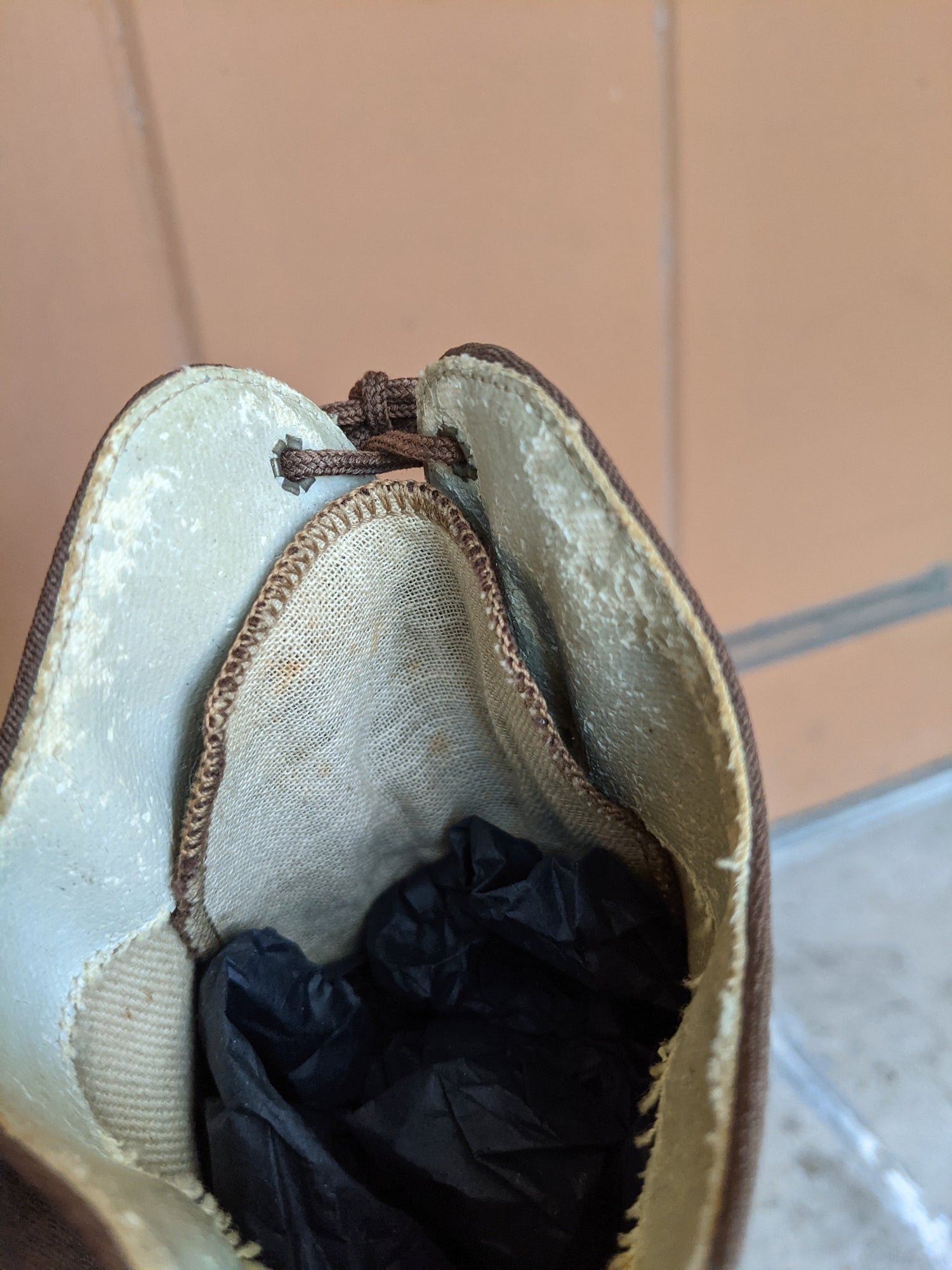 1910s - 1920s Tall Lace Up Brown Boots | Sz 38