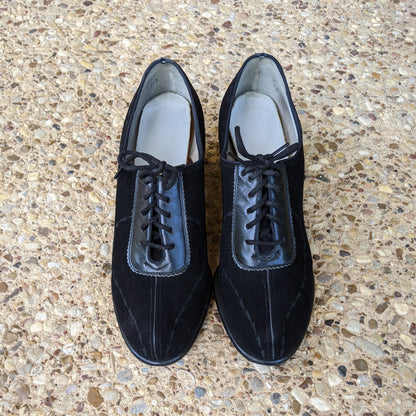 1950s Lace Up Suede Oxfords | Sz 7