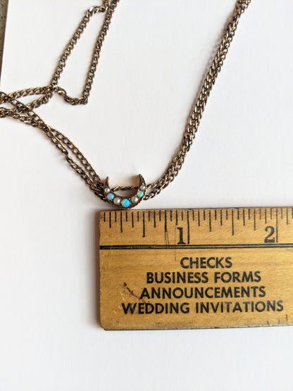 1900s-1910s Opal + Seed Pearl Slide Chain