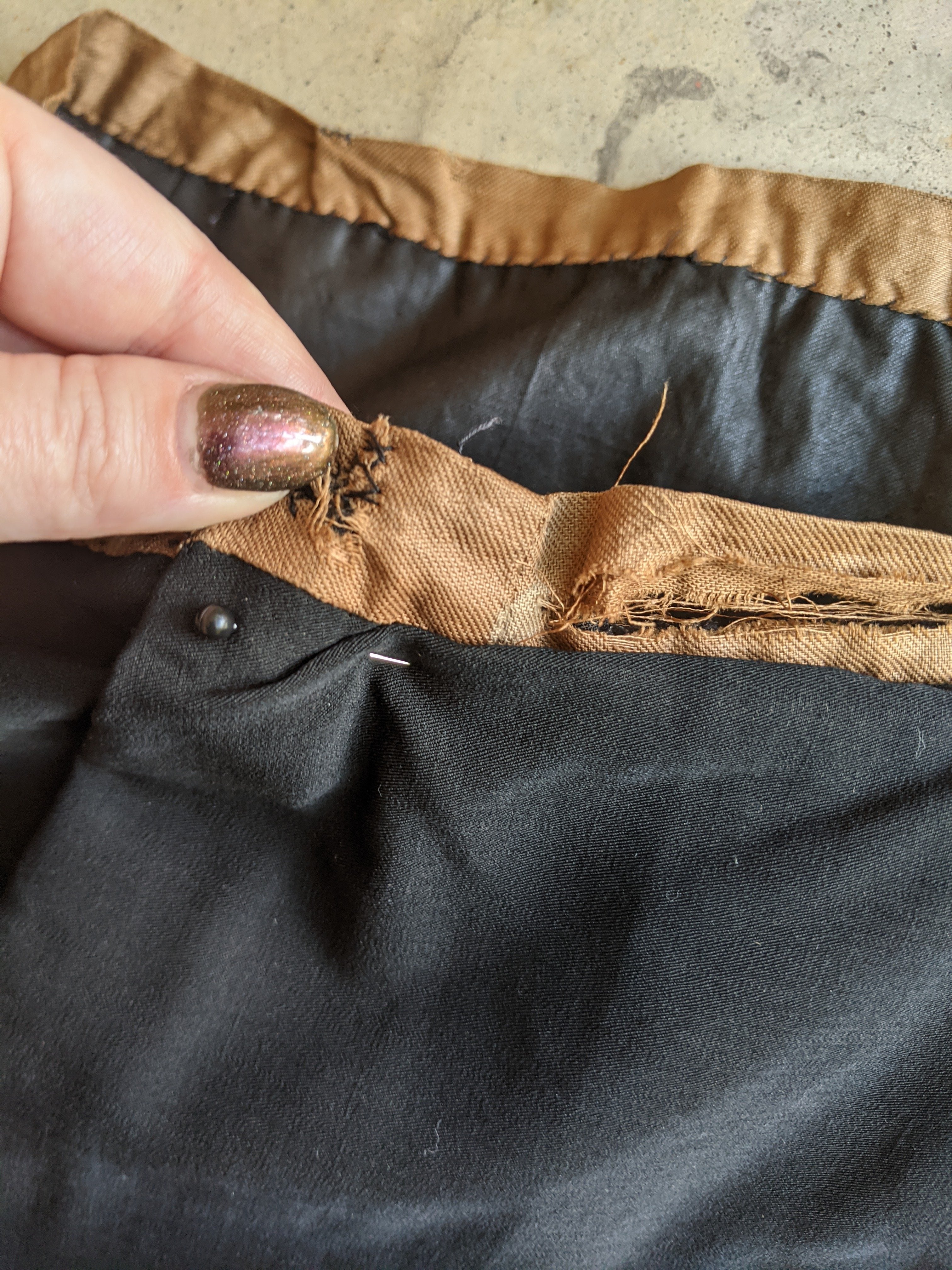1890s Black Bodice + Skirt/Petticoat Ensemble