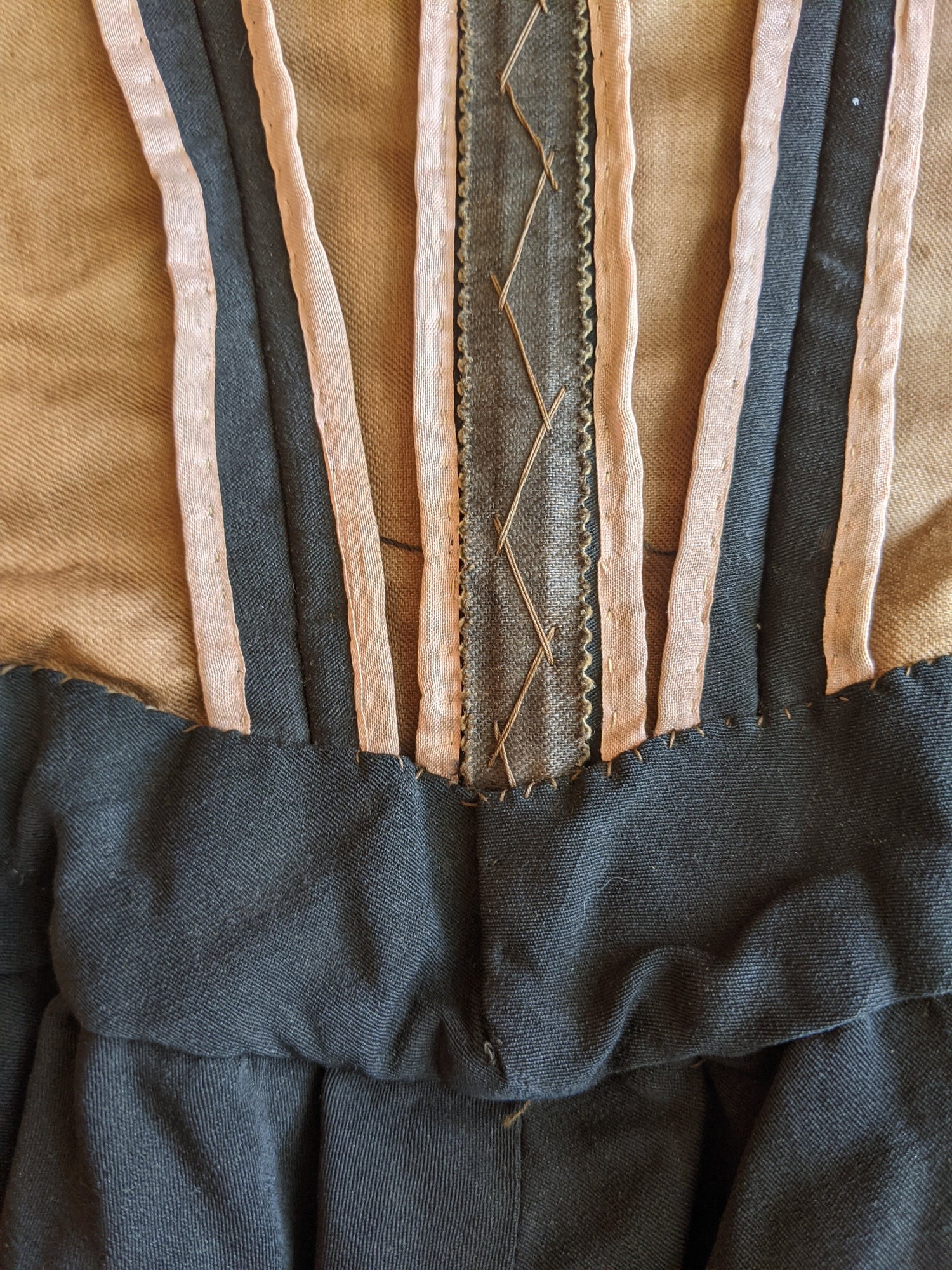1890s Black Bodice + Skirt/Petticoat Ensemble