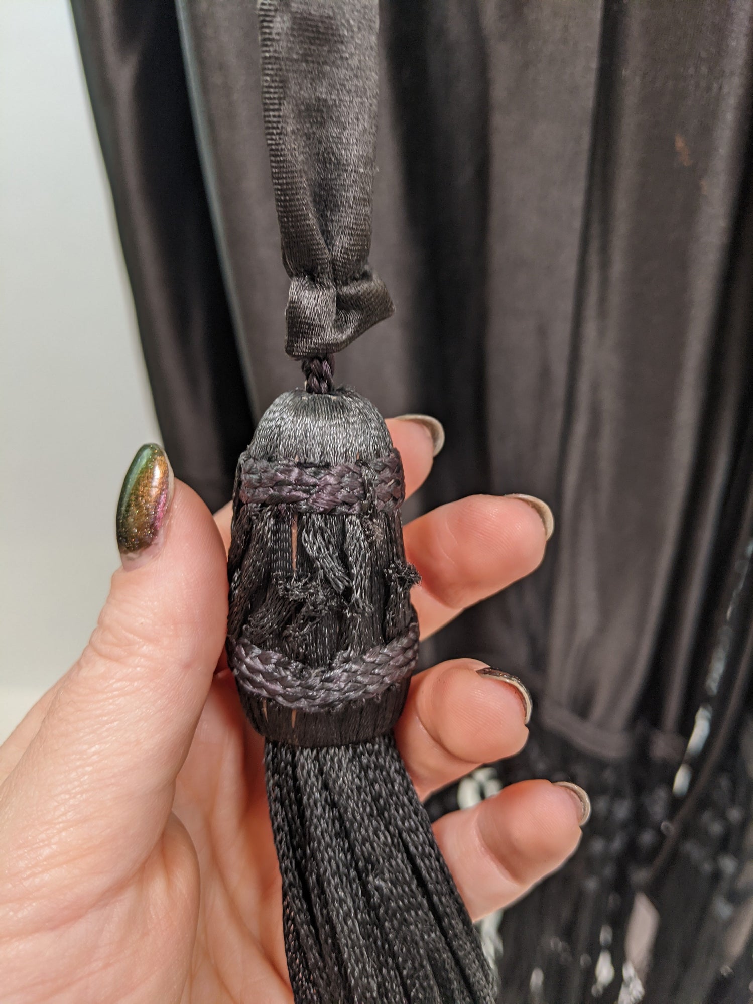 1910s-1920s Black Silk Cape