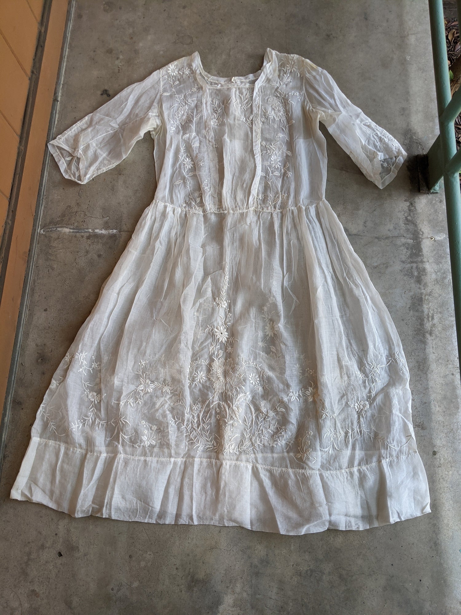 1910s Embroidered Lawn Dress