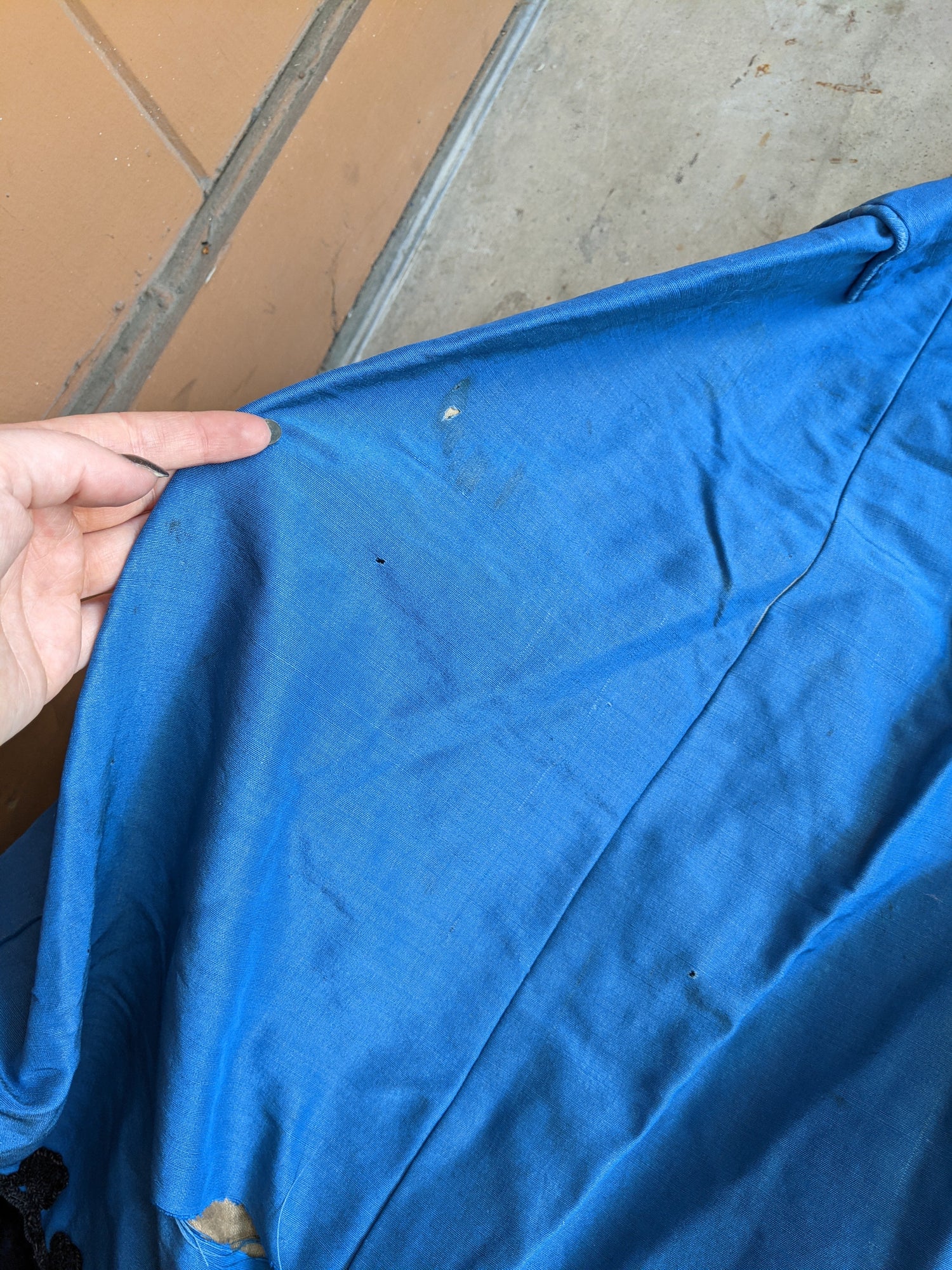 1880s Blue Wrapper Dress | Study or Display