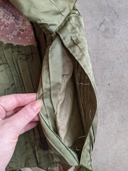 1900s Green + Pink Bodice | Study + Display