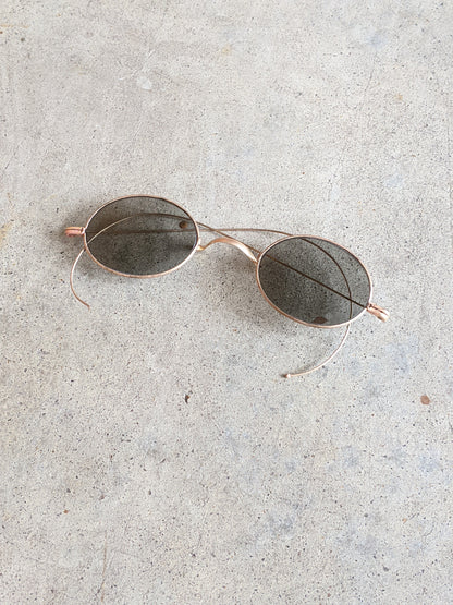 1890s-1900s Tinted Glasses | Gold Tone Frames
