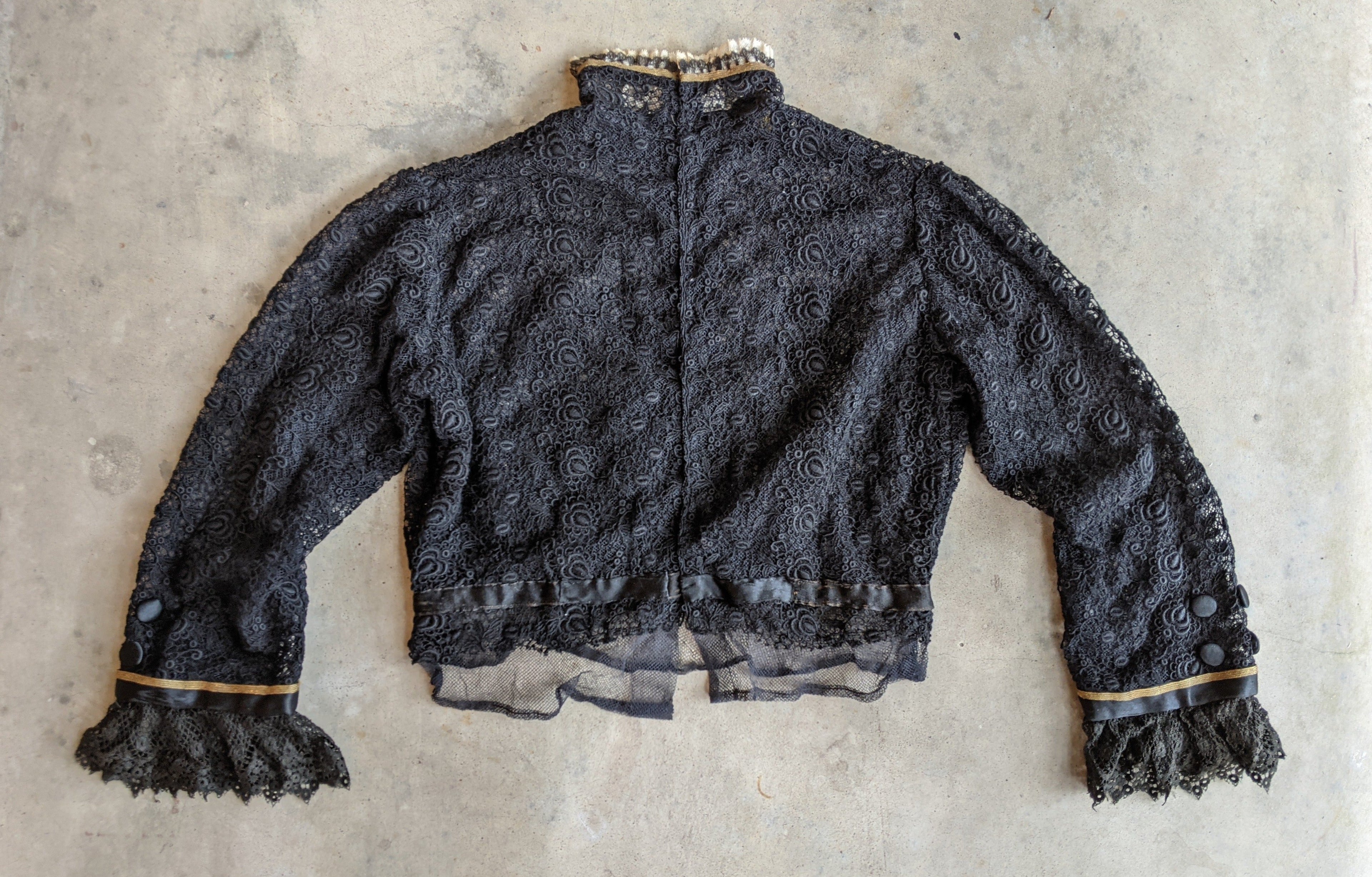 1910s Black Lace Blouse