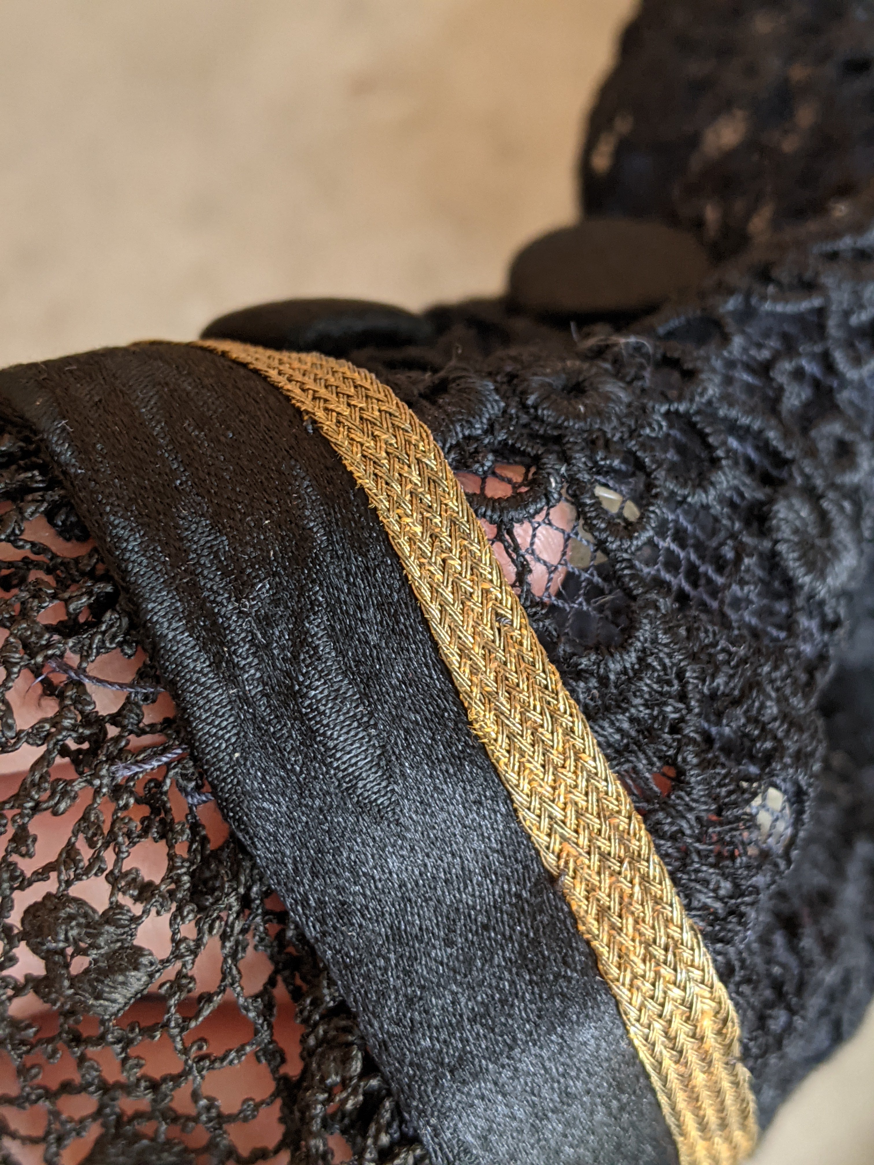 1910s Black Lace Blouse