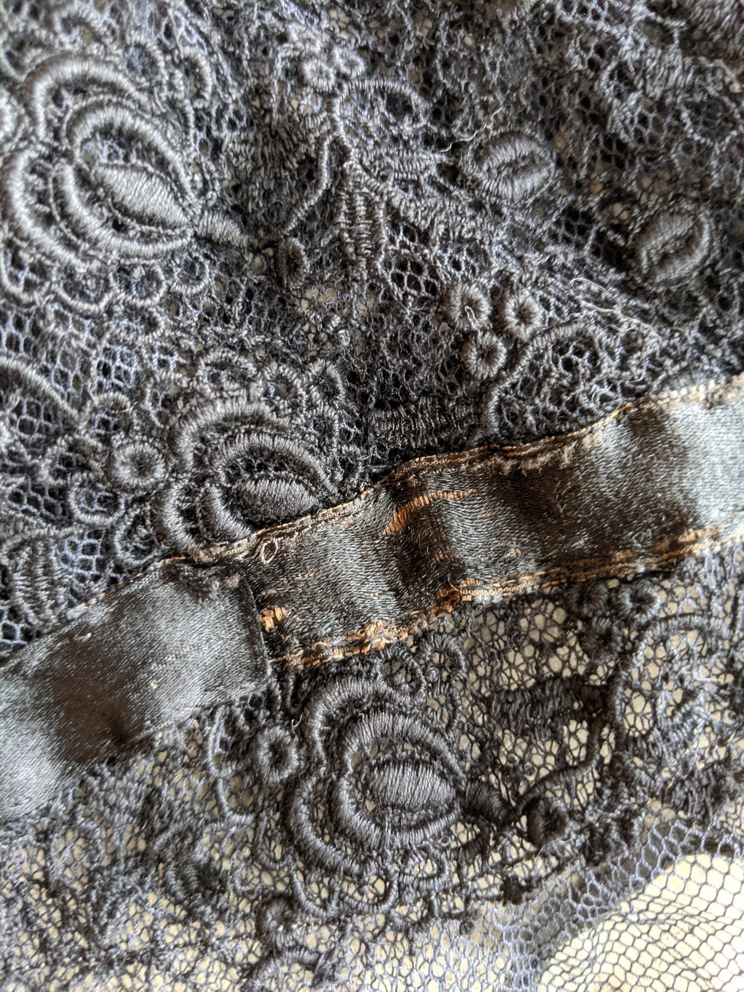1910s Black Lace Blouse