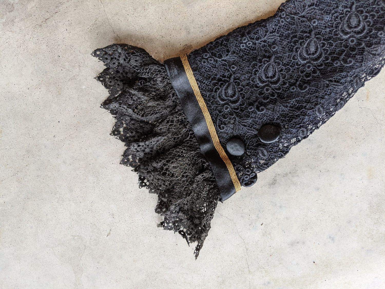 1910s Black Lace Blouse
