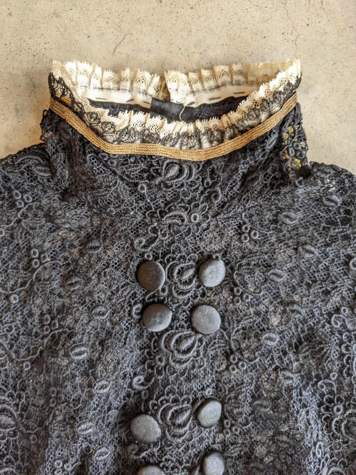 1910s Black Lace Blouse