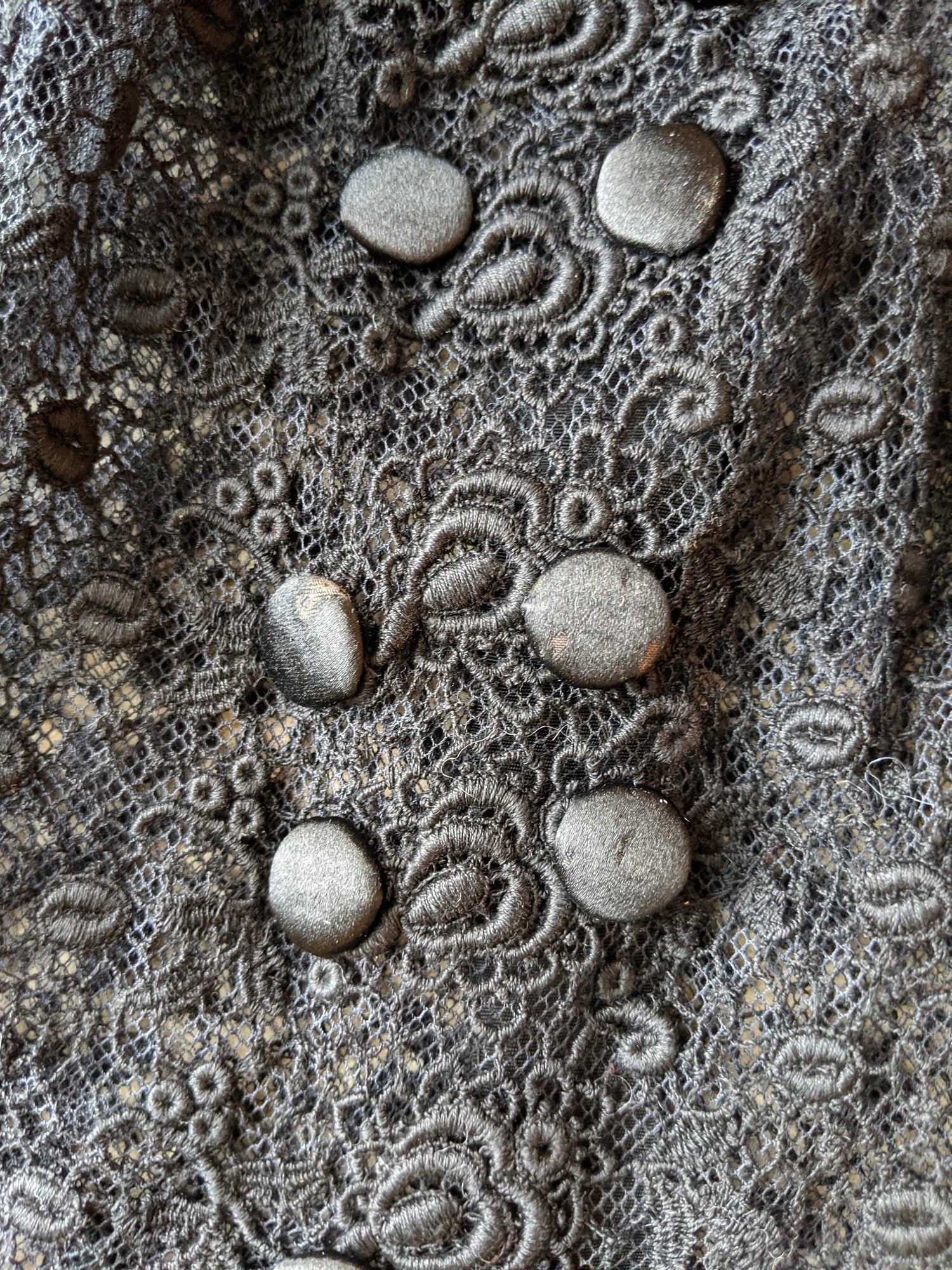 1910s Black Lace Blouse