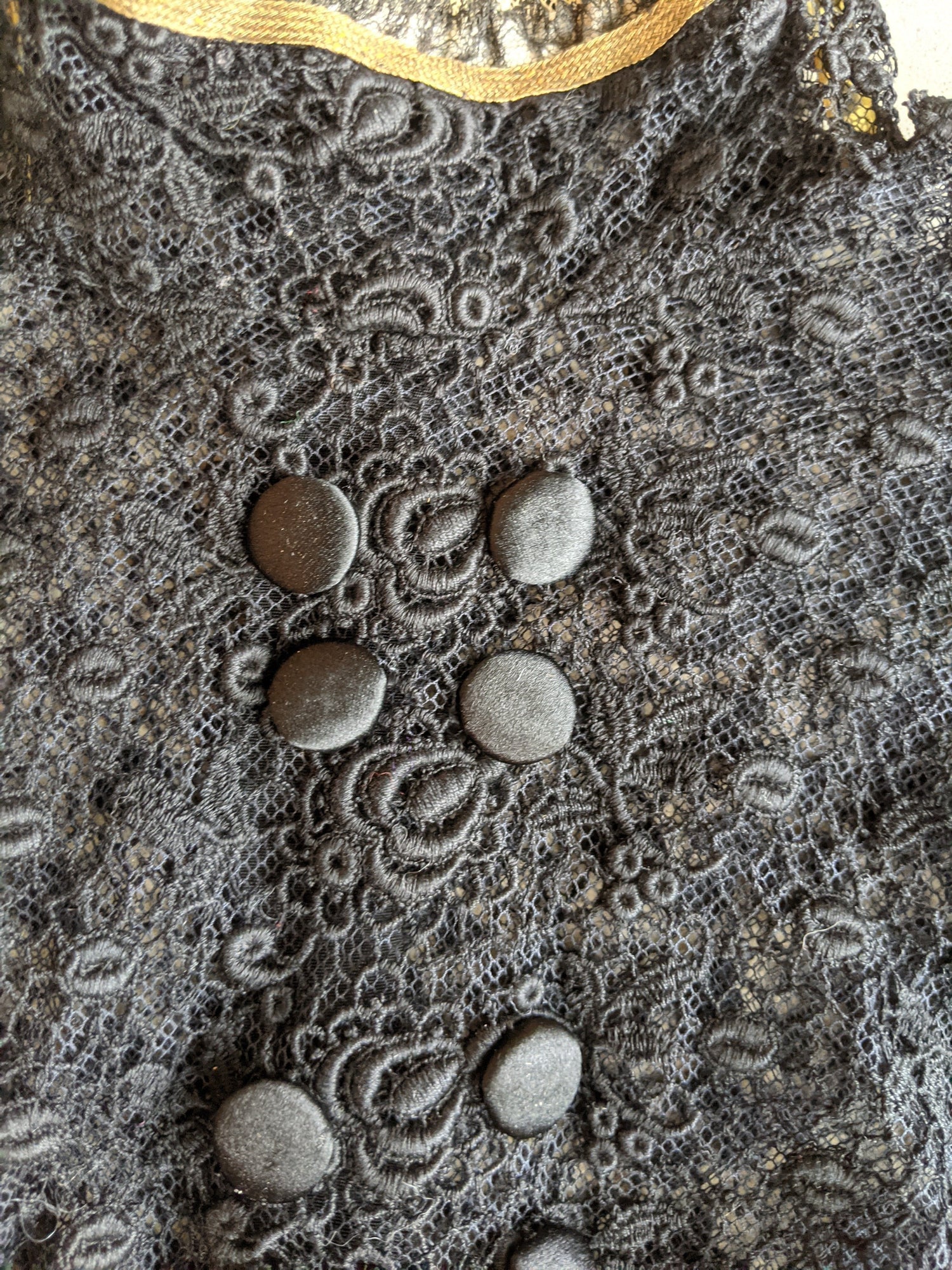 1910s Black Lace Blouse