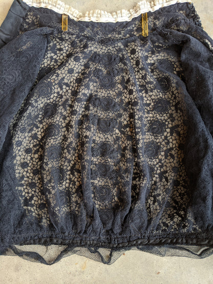 1910s Black Lace Blouse