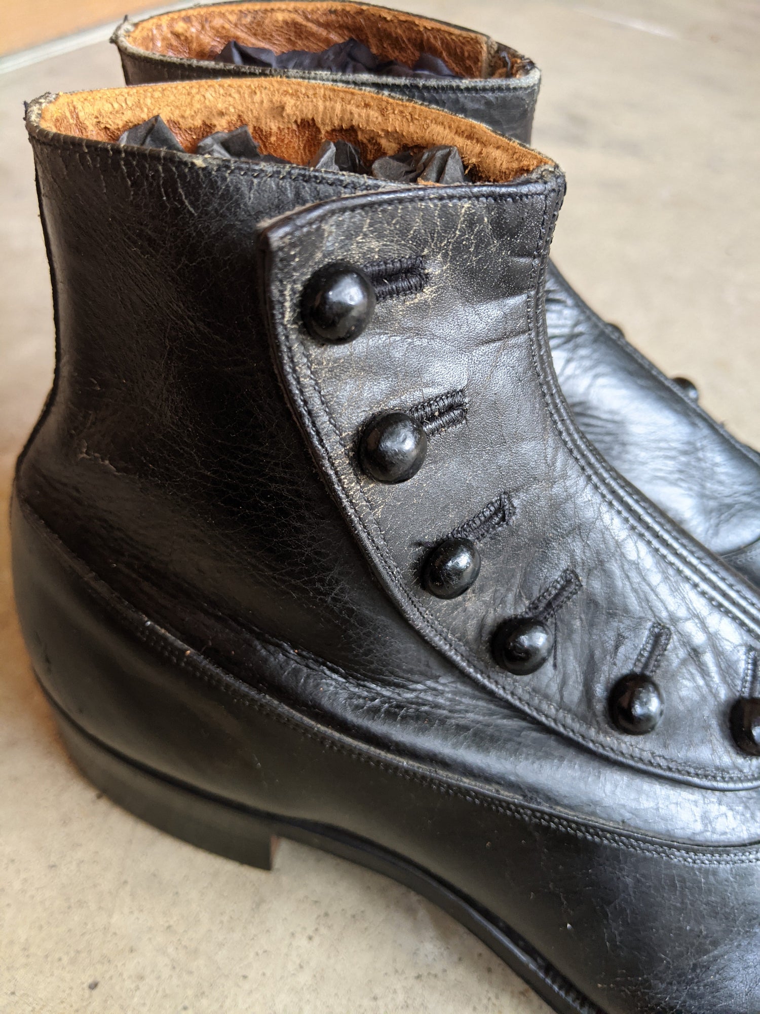 1910s Black Side Button Boots | Approx Sz 5