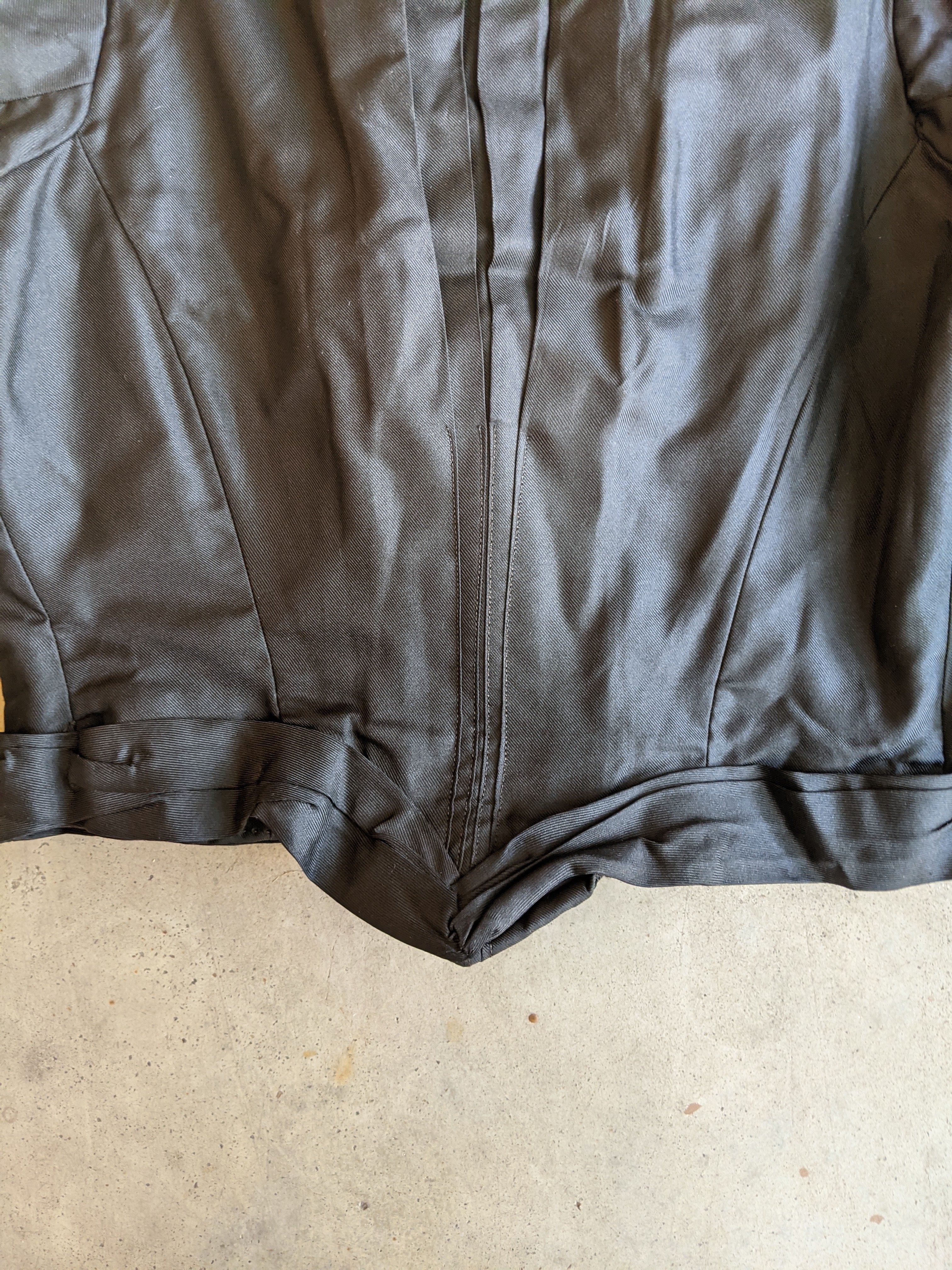 1890s Black Silk Bodice