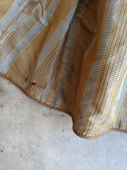 1860s Earth Tones Silk Gown
