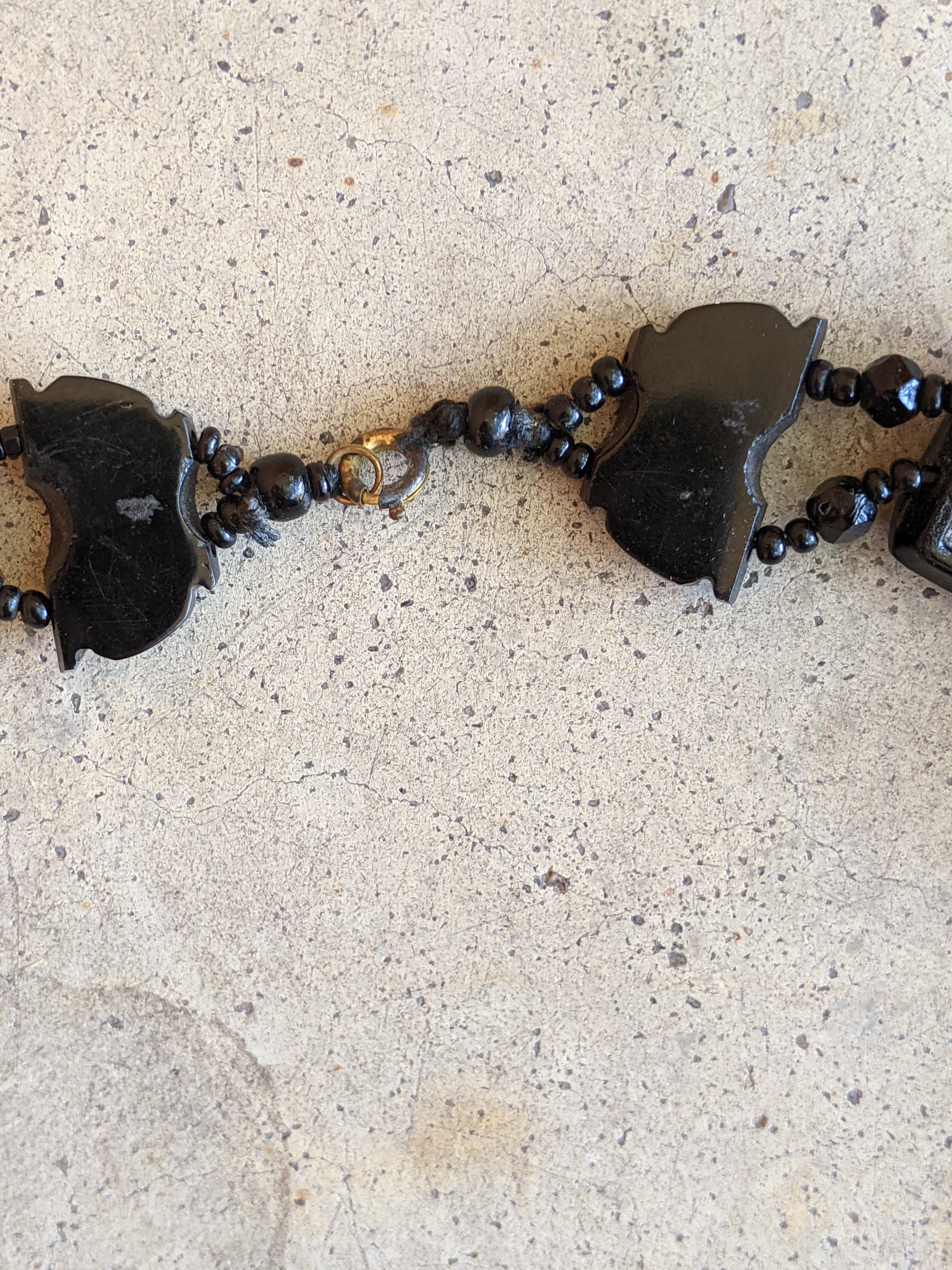 Art Deco French Jet Necklace Set | 2 Pc